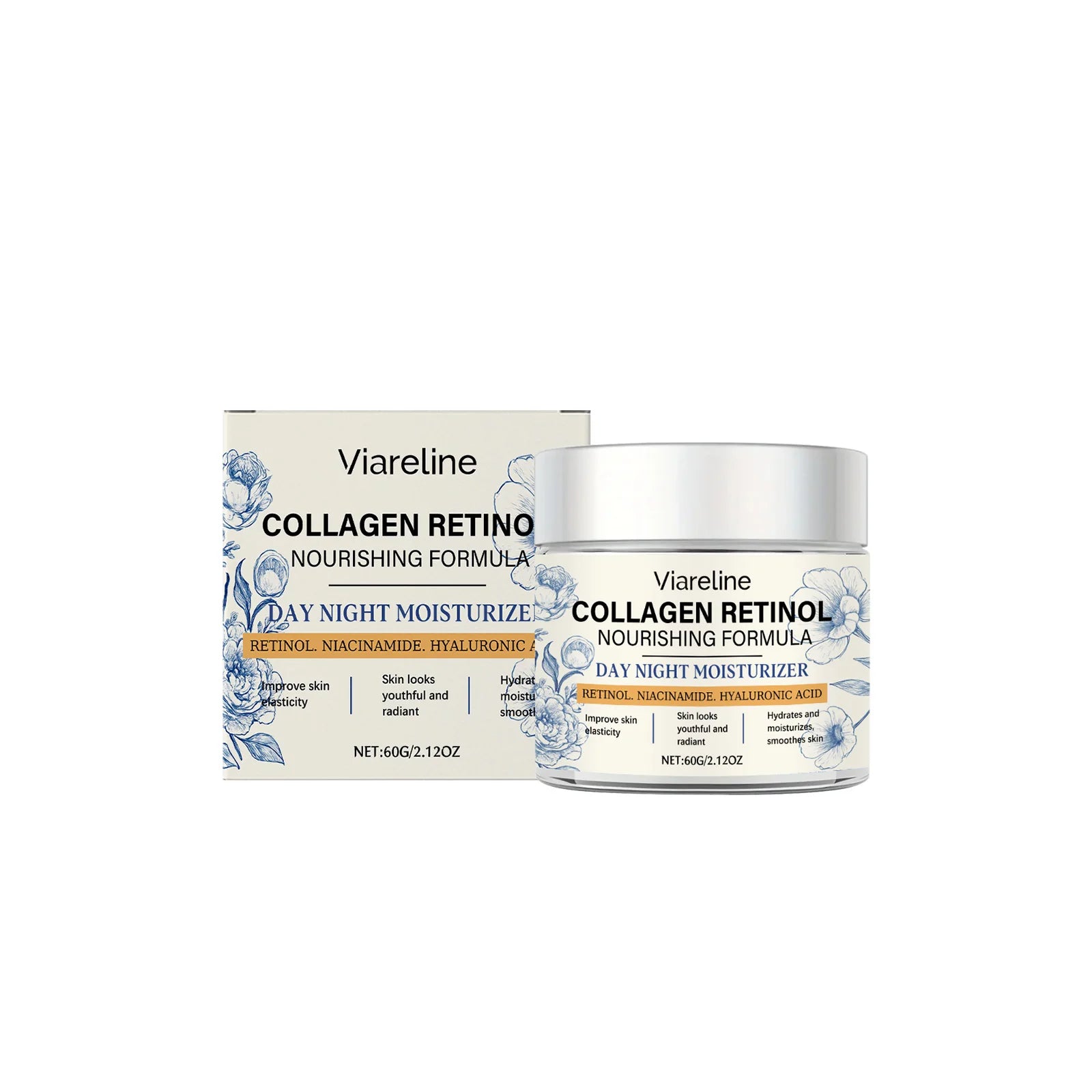 60G Retinol Face Cream Gentle Moisturizing Enhance Skin Elasticity Improve Smoothness Nourishing Anti-aging Glowing Facial Cream Oasis Select 60g United States