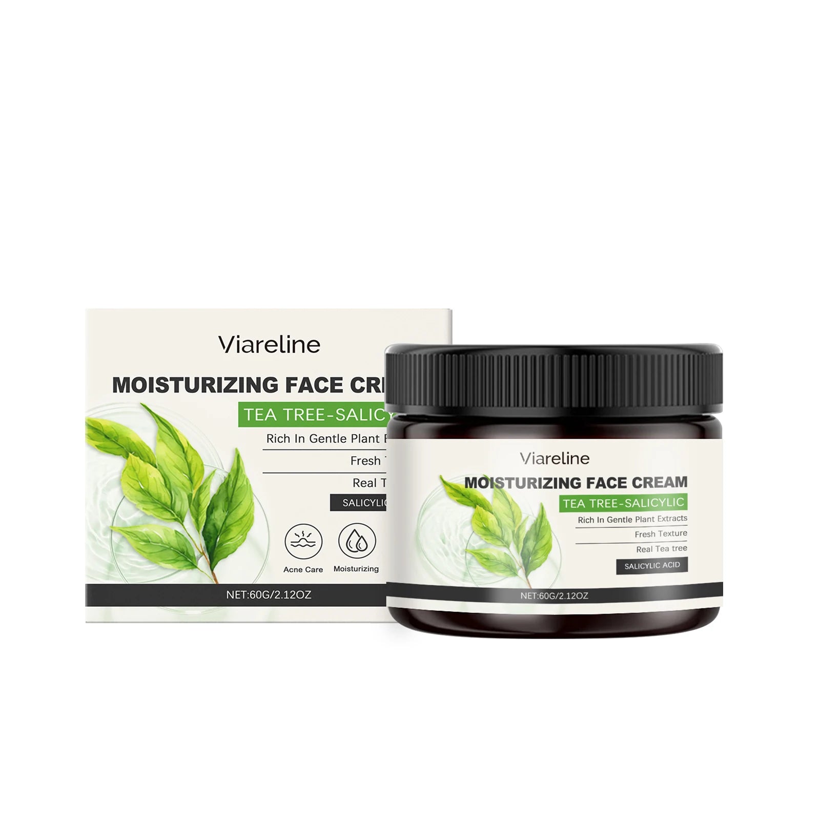 60G Salicylic Acid Facial Cream Gentle Moisturizing Refines Pores Brightening Improve Roughness Smoothing Non-greasy Face Lotion Oasis Select 60g United States