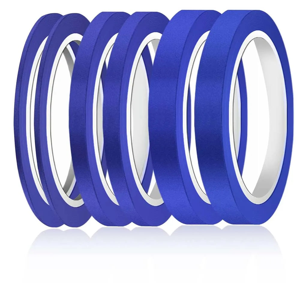 3/6 Rolls 3size Colorful Paper Masking Painters Tapes Painting Labeling Arts Crafts,Removal for Crafts, Labeling,DIY Decorative Oasis Select 6pcs blue