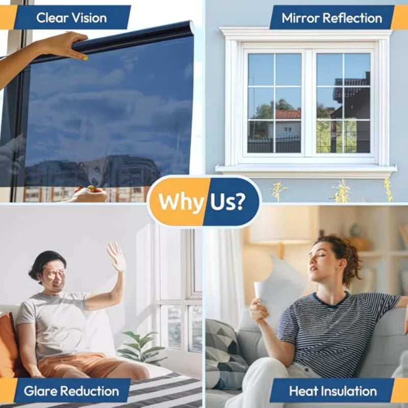 Heat-Insulate Privacy-Protect And Sun-Protective Window Film Electrostatic Adsorption One-Way Vision Heat-Insulate Window Film. Oasis Select