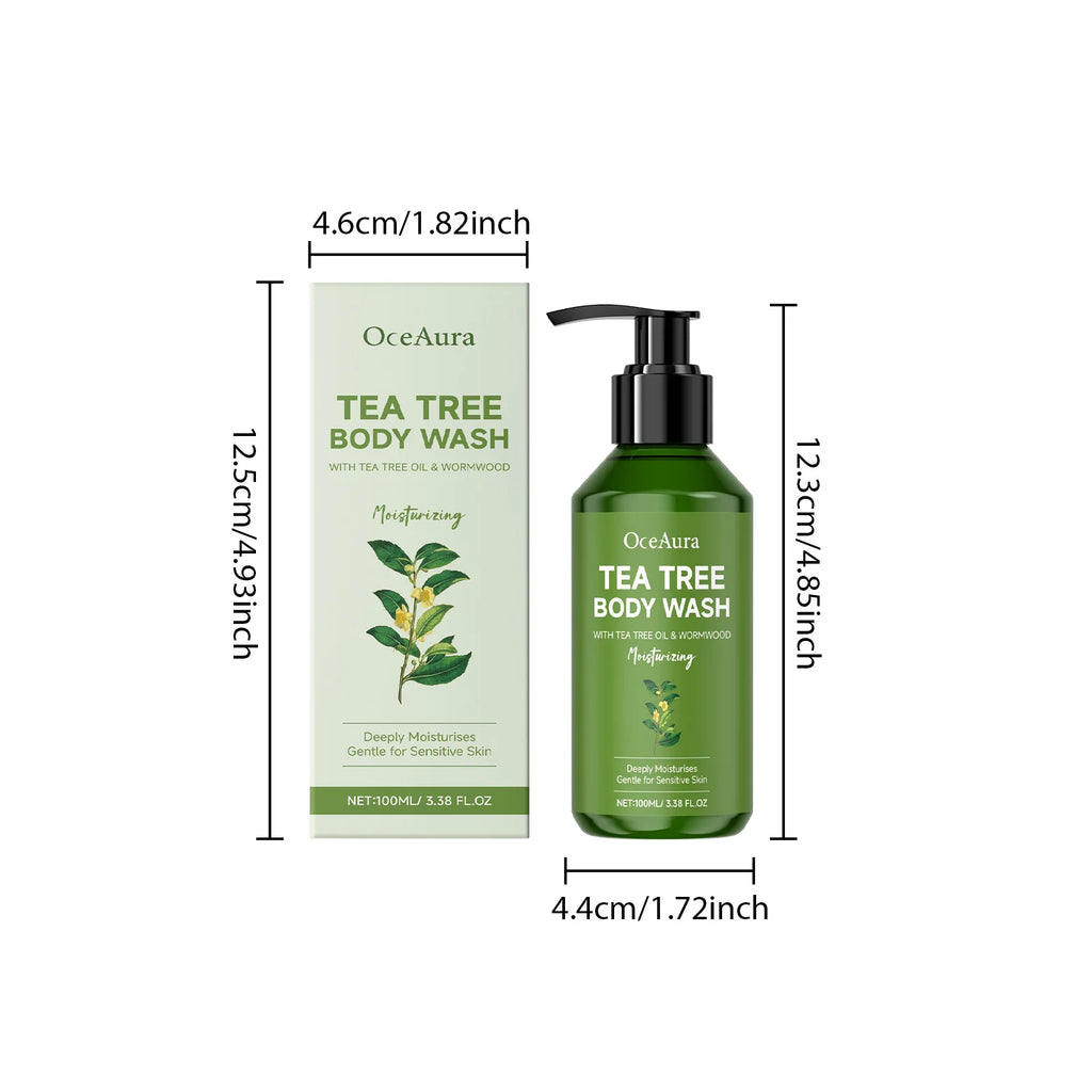 100ML Tea Tree Body Shower Gel Natural Nourishing Lasting Moisturizing Gentle Cleaning Pores Lasting Refreshing Body Wash Gel Oasis Select