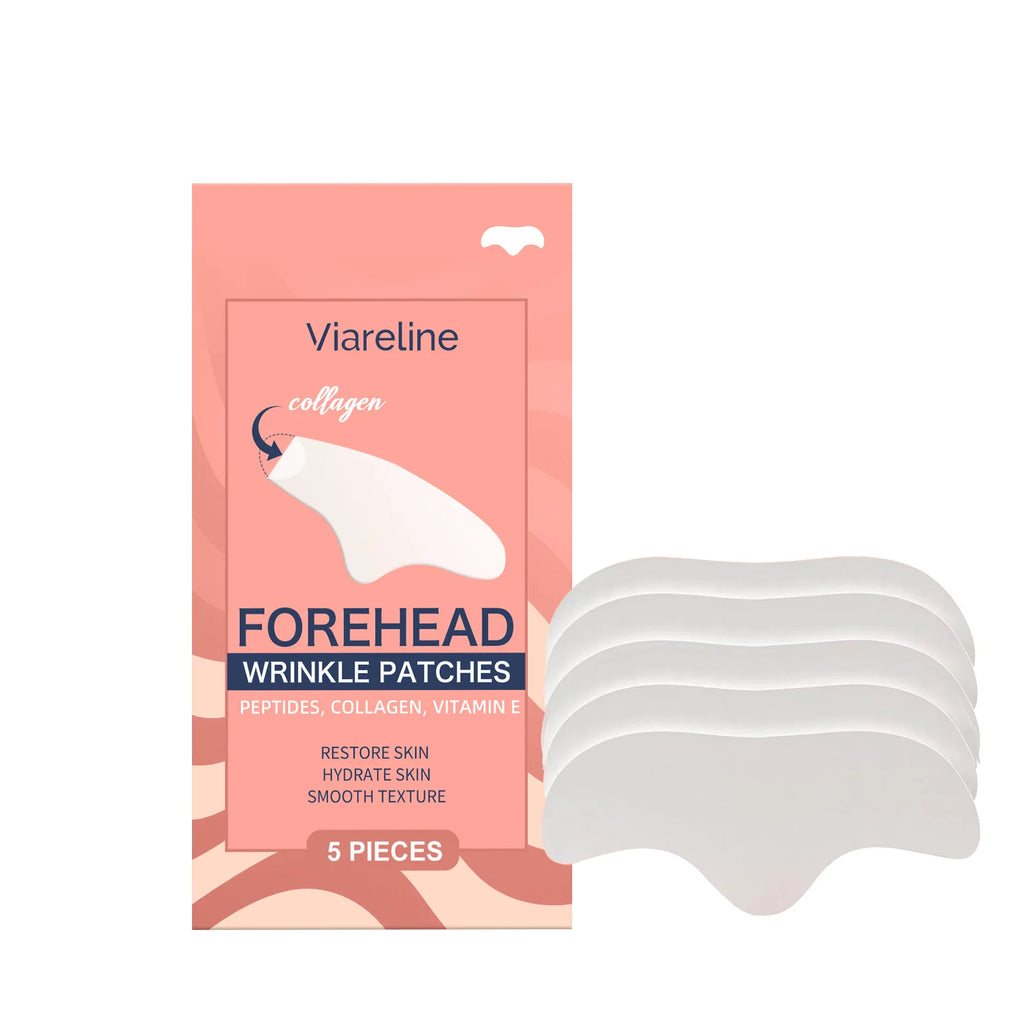5PCS Collagen Forehead Patches Deep Moisturizing Remove Wrinkles Improve Skin Texture Enhance Firmness Smooth Forehead Care Mask Oasis Select 1 box United States