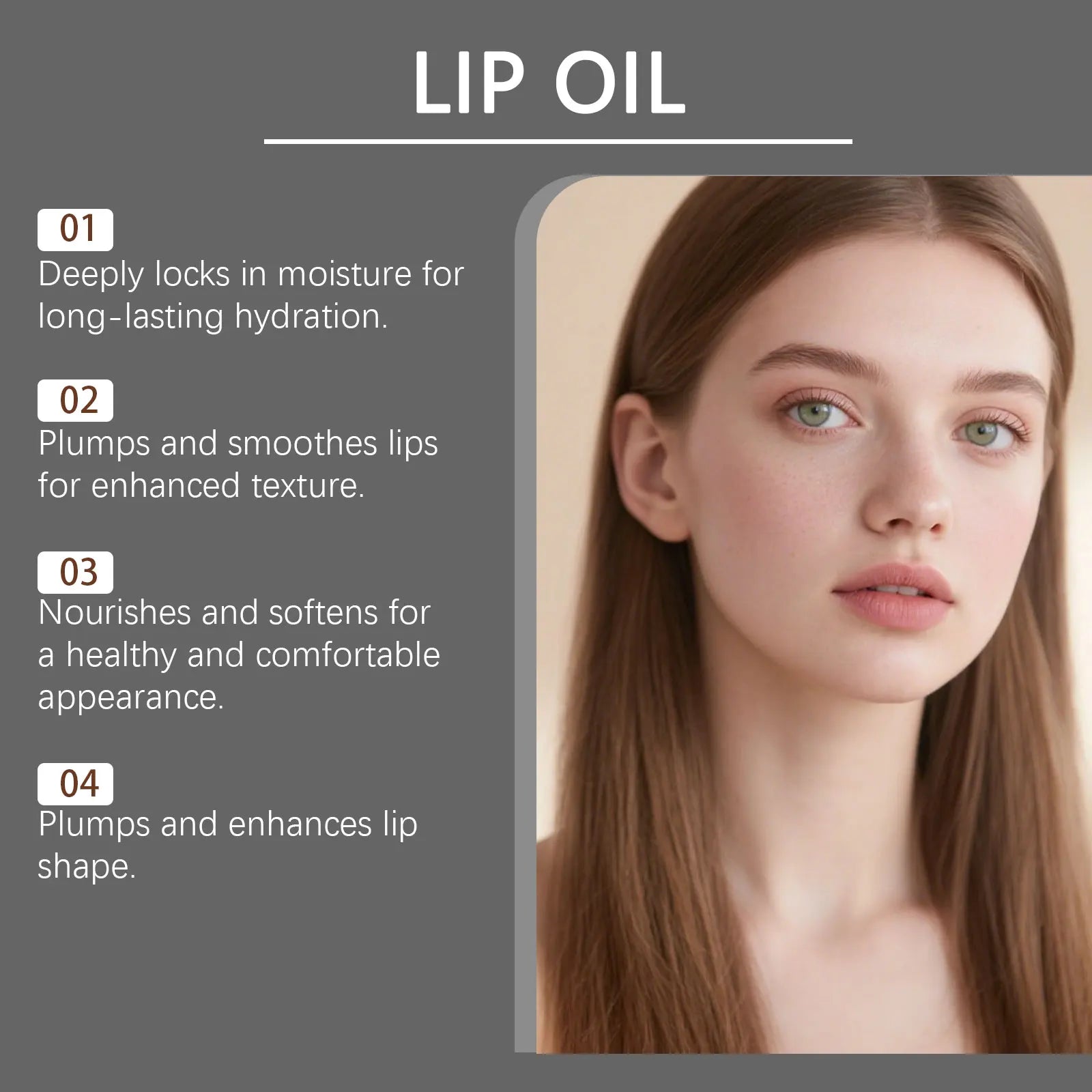 4.3ML Hydrating Lip Oil Daily Nourishing Fade Lip Lines Repair Cracked Enhance Gloss Smoothing Softening Booster Lip Care Oil Oasis Select