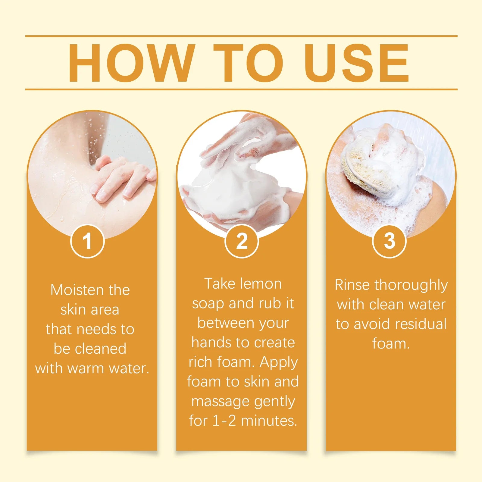 100G Lemon Scent Body Soap Oil Control Refreshing Moisturizing Skin Cleaning Pores Brightening Natural Body Washing Soap Oasis Select