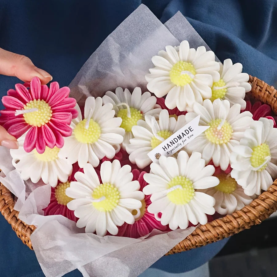 1pc 3D Daisy Flower Silicone Candle and Plaster Mold - DIY Resin and Clay Handmade Soap Crafting Home Decor Oasis Select