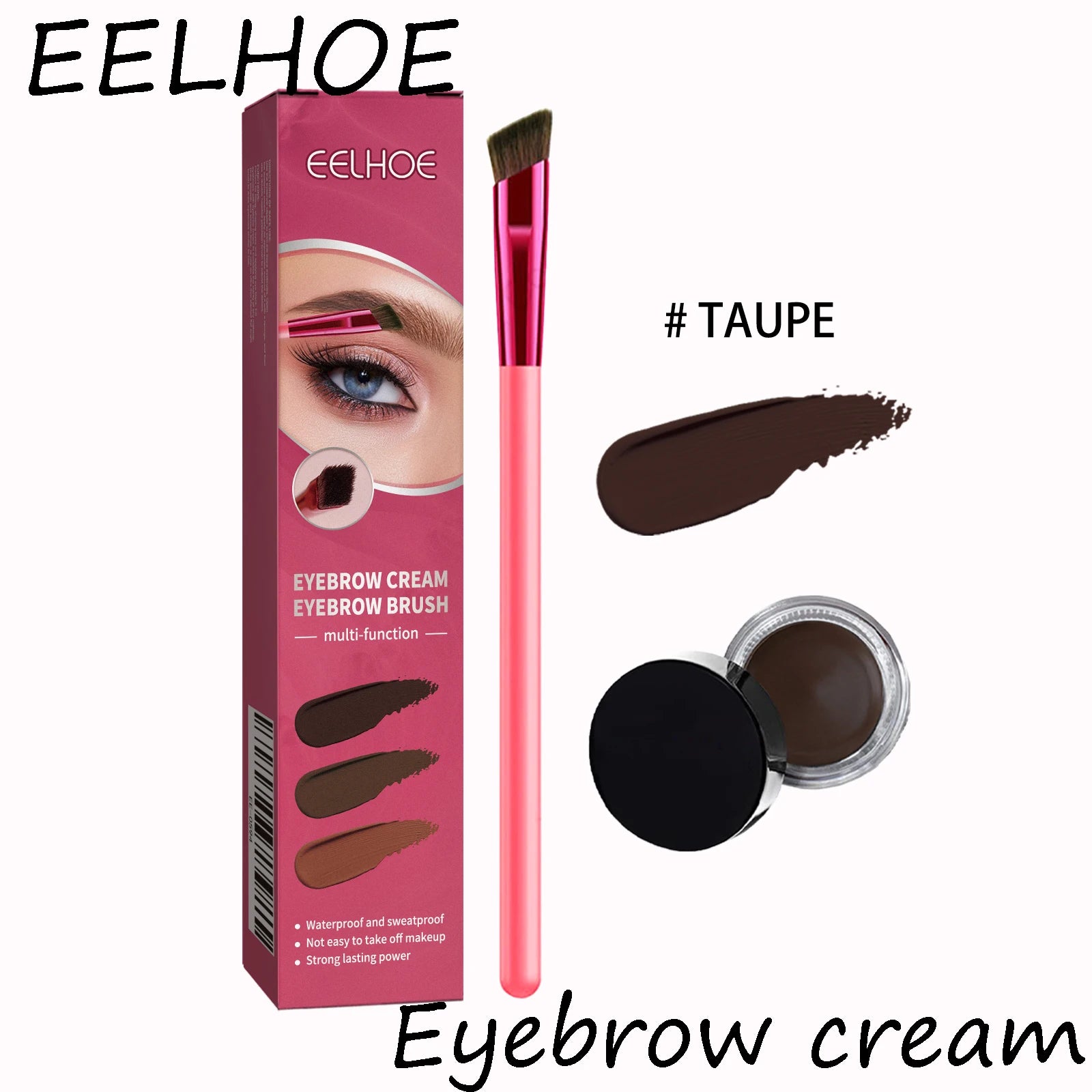 EELHOE Eyebrow Cream Set Multi Function Tint Eyeliner Eyebrows Waterproof Long-lasting Eye Makeup Realistic Eyebrow Makeup Set Oasis Select