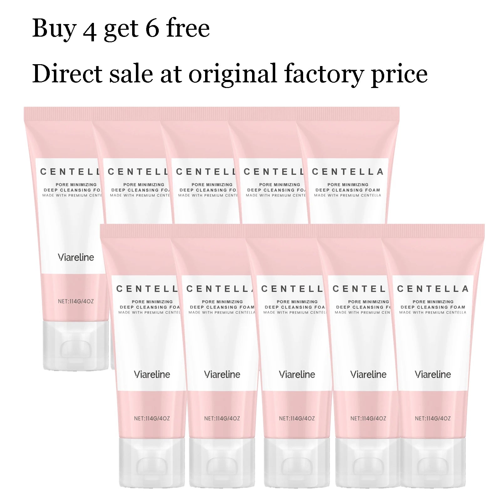 114g Centella Facial Cleaner Deep Cleaning Pore Dirts Moisturizing Soothing Redness No-Tight Smoothing Daily Face Cleaner Gel Oasis Select 10 pcs United States