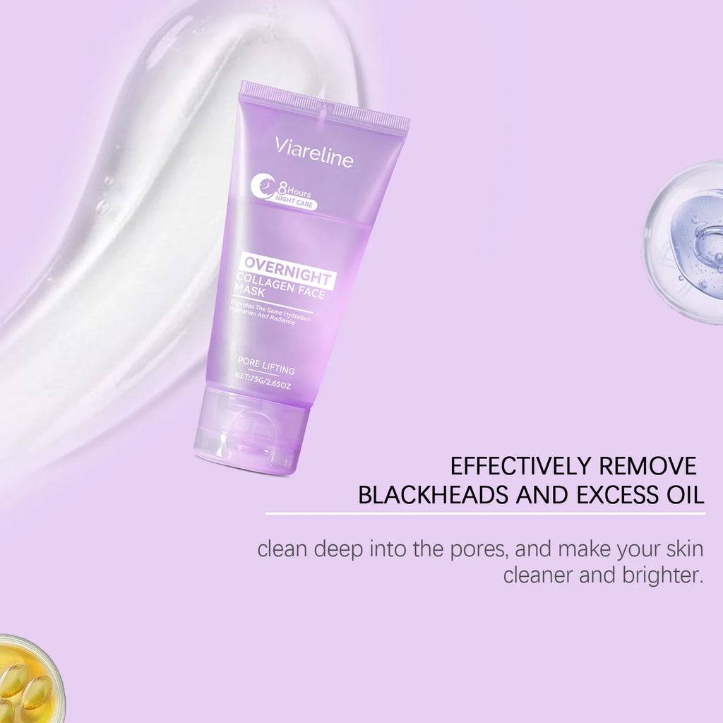 75g Overnight Collagen Facial Peeling Mask Gentle Hydrating Smoothing Cleaning Dirts Refine Pores Softening Face Peeling Mask Oasis Select