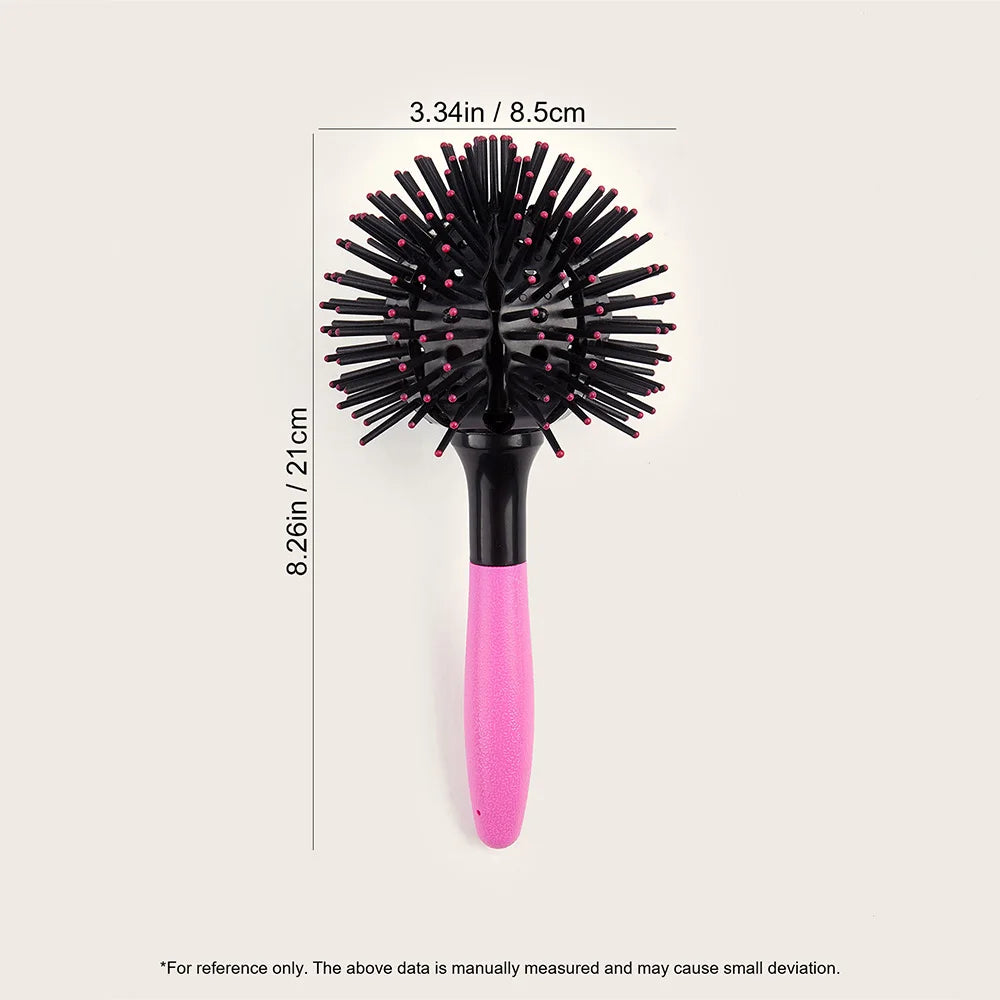 3D Round Hair Brushes Detangling Hairbrush Spherical Ball Brush 360° Round Styling Hair Brush Salon Heat Resistant Hair Combs Oasis Select SZ56