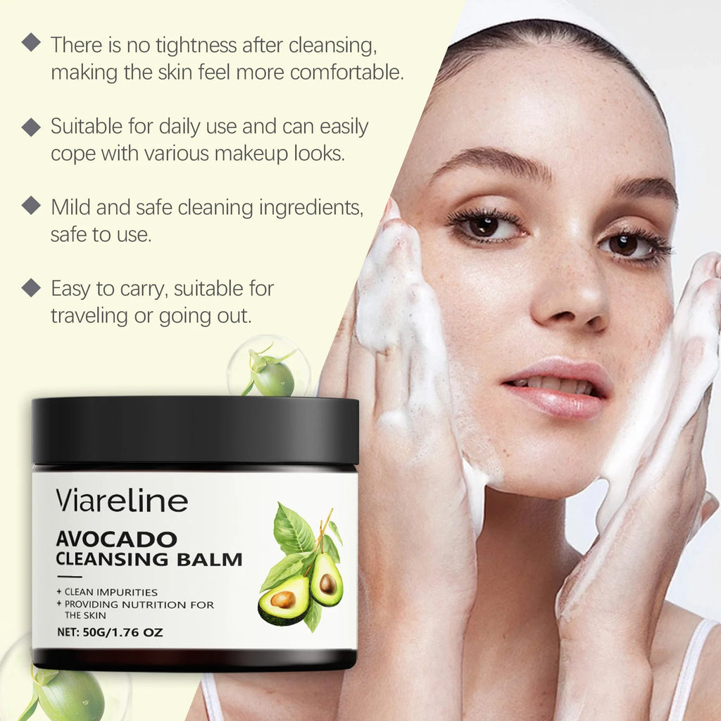 Viareline Makeup Remove Balm Gentle Cleaning Pore Dirts Moisturizing No-sticky Refreshing Enhance Smoothness Face Makeup Remover Oasis Select