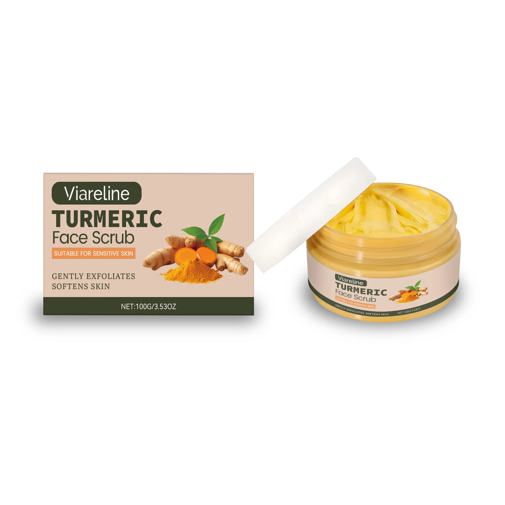 100G Turmeric Keratin Facial Scrub Gentle Cleaning Pore Exfoliating Dead Skin Enhance Smoothness Nourishing Softening Skin Scrub Oasis Select 100g United States