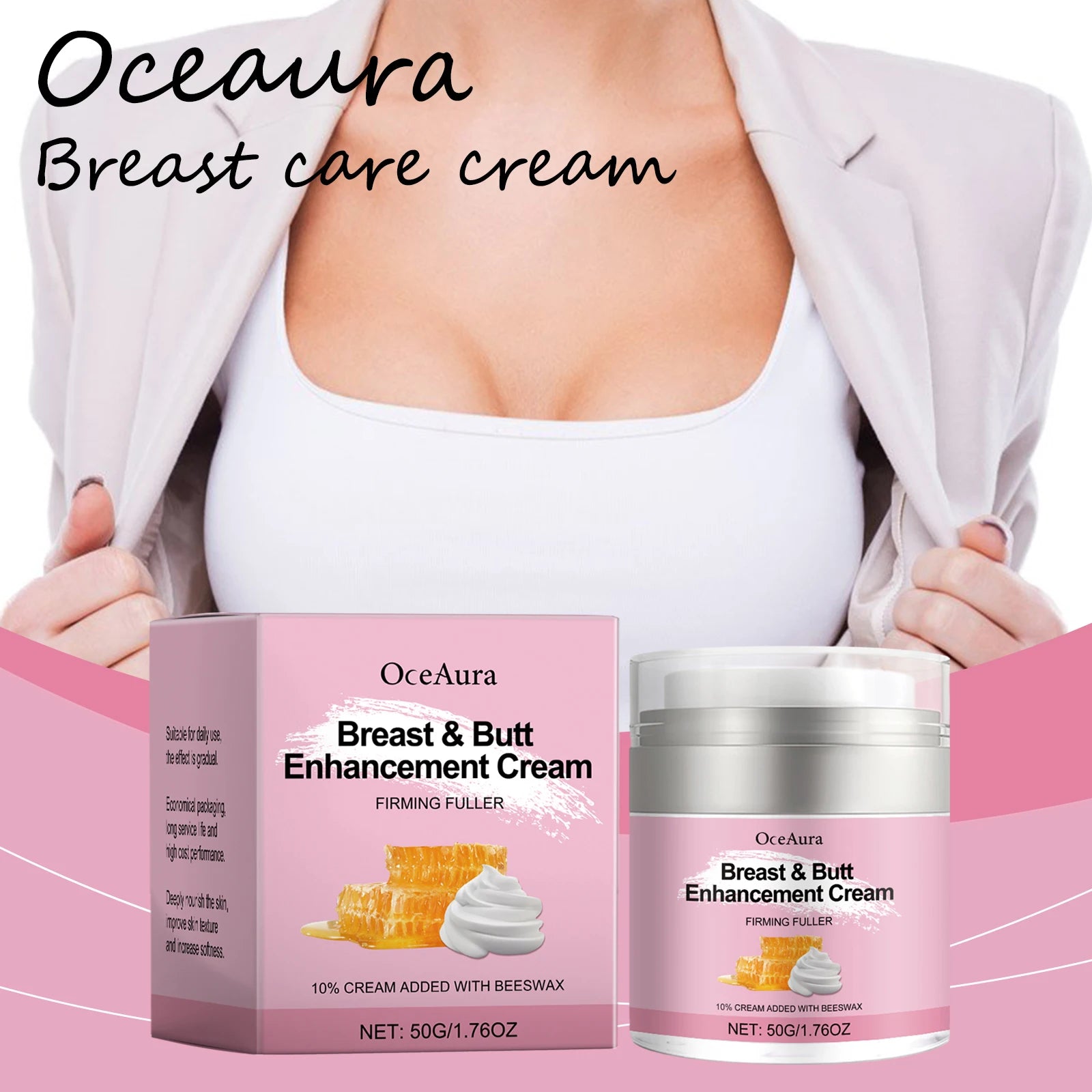 Oceaura Beauty Breast Cream Nourishing Breast Butt Enhancement Improve Skin Elasticity Massage Smoothing Breast Care Cream Oasis Select