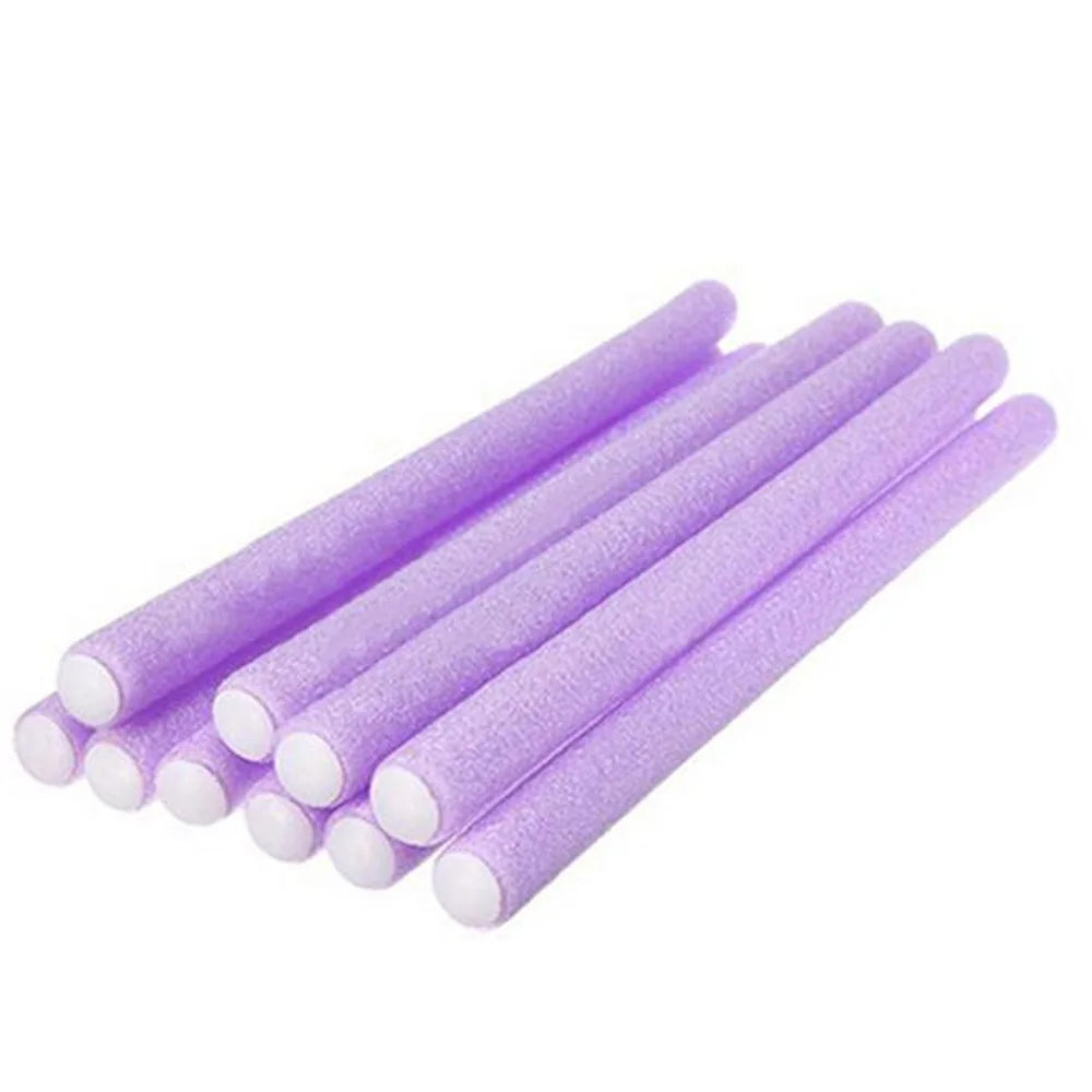 10pcs Universal Perm Curling Bar Hair Curling Stick Colorful Sponge Curling Iron Pearl Cotton Eva Curling Iron Oasis Select purple