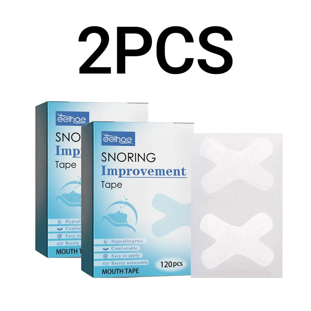 Anti-Snoring Tape Sleep Breathing Improving Patch Reduce Dry Mouth Promote Nose Breathing Health Care Mouth Correction Stickers Oasis Select 2x120pcs boxed