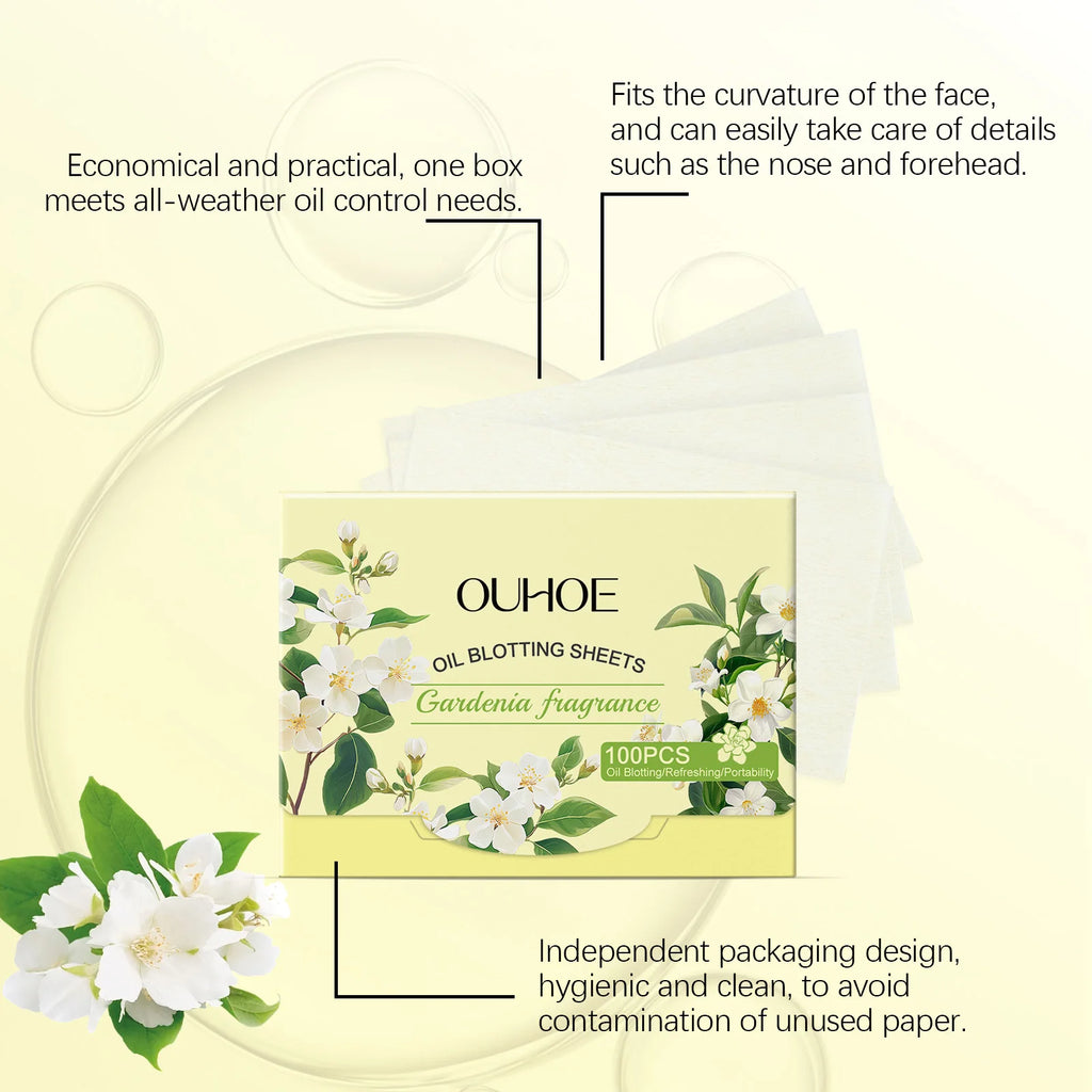 100 Pieces Multi Scent Oil Blotting Paper Face Oil Control Sheets Keep Skin Fresh Comfortable Non-irritating Oil Absorbing Sheet Oasis Select