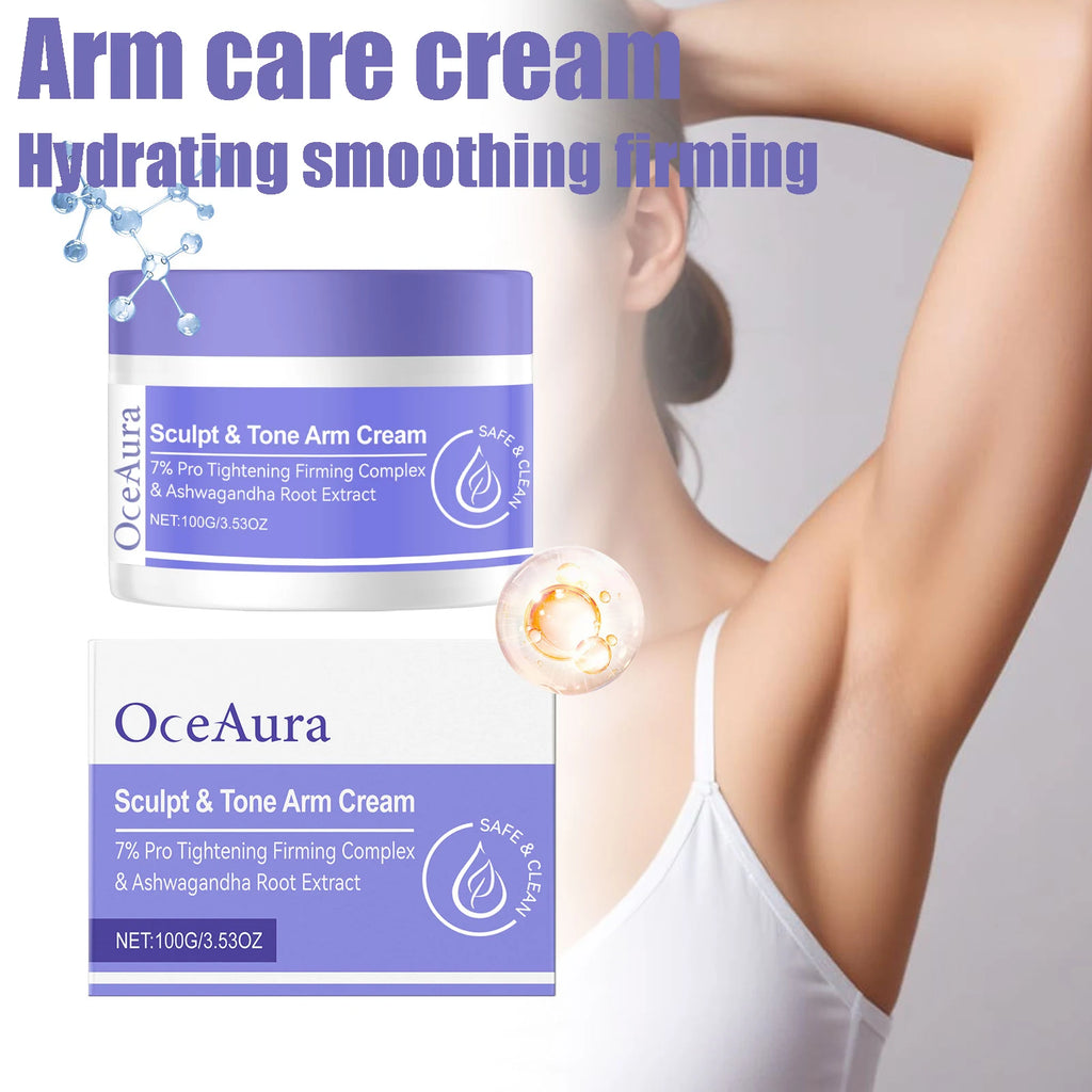 100G Arm Firming Cream Gentle Moisturizing Nourishing Enhance Skin Elasticity Smoothing Non-greasy Massage Arm Shaping Lotion Oasis Select