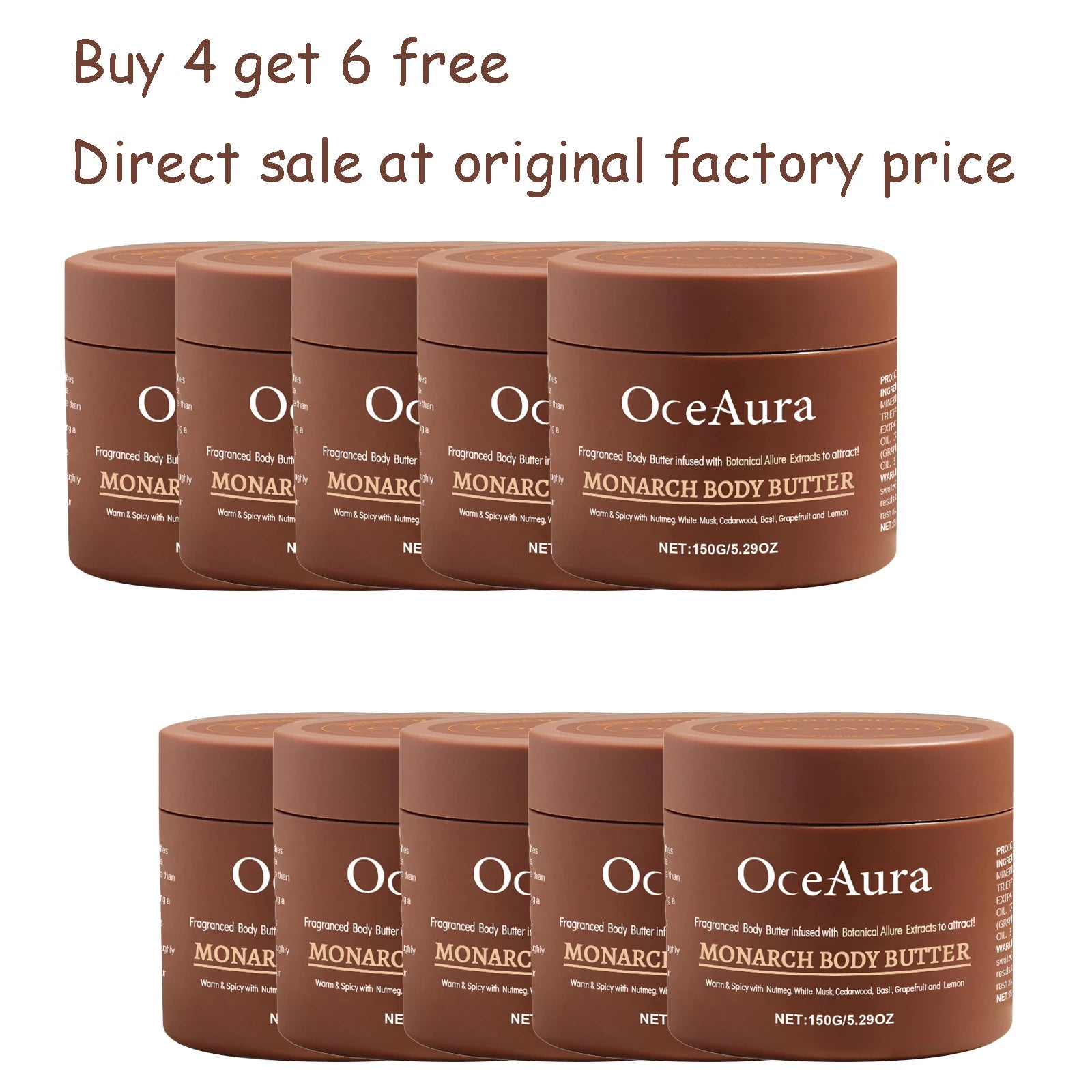 150G Men's Body Moisturizing Cream Deep Nourishing Softening Skin Lightweight Non-greasy Smoothing Soften Men's Body Lotion Oasis Select 10 pcs United States