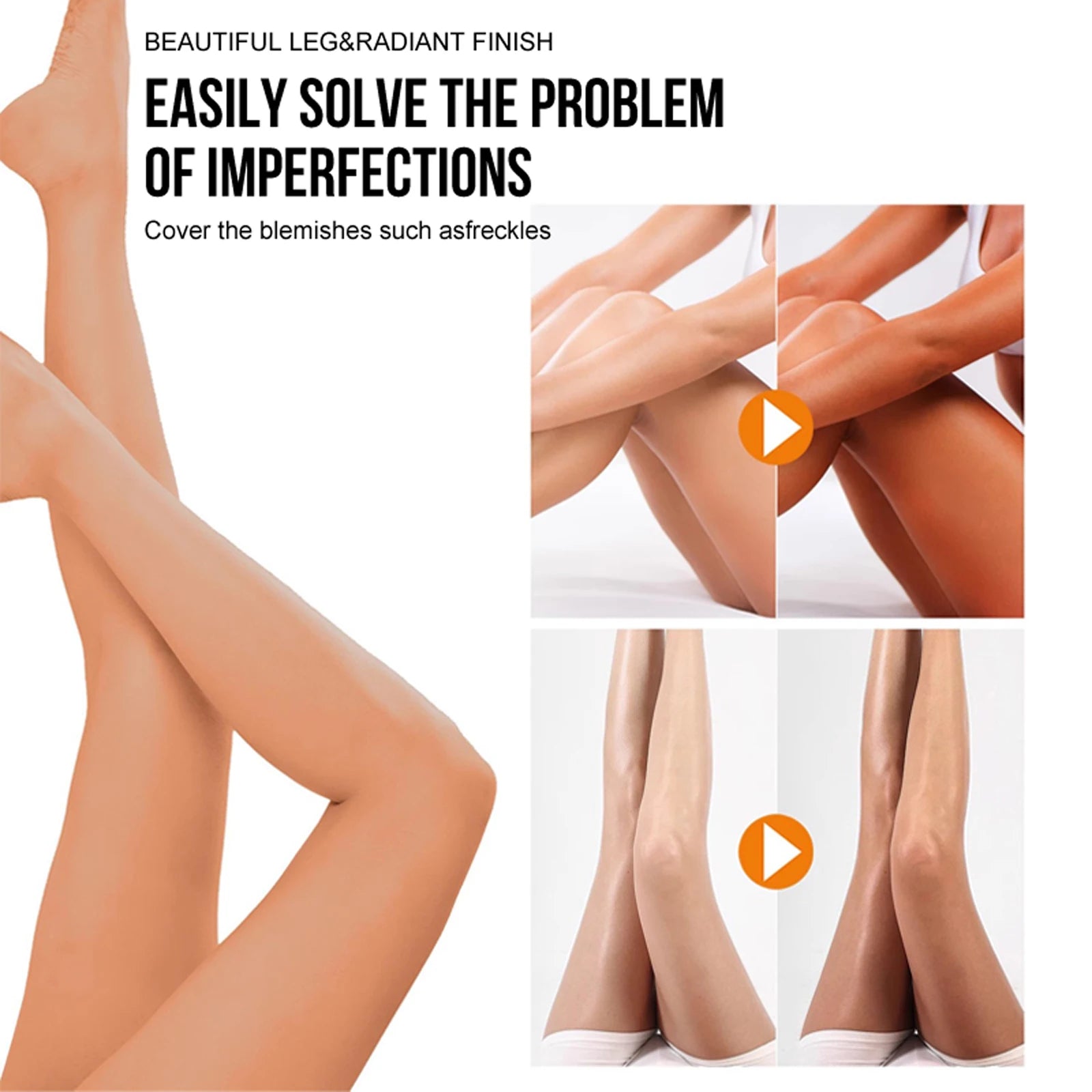 OCHEAL 100ml Beauty Leg Cream Makeup Body Coverage Long-lasting Waterproof Concealer Skin Tone Wheat Tan Brown Liquid Foundation Oasis Select