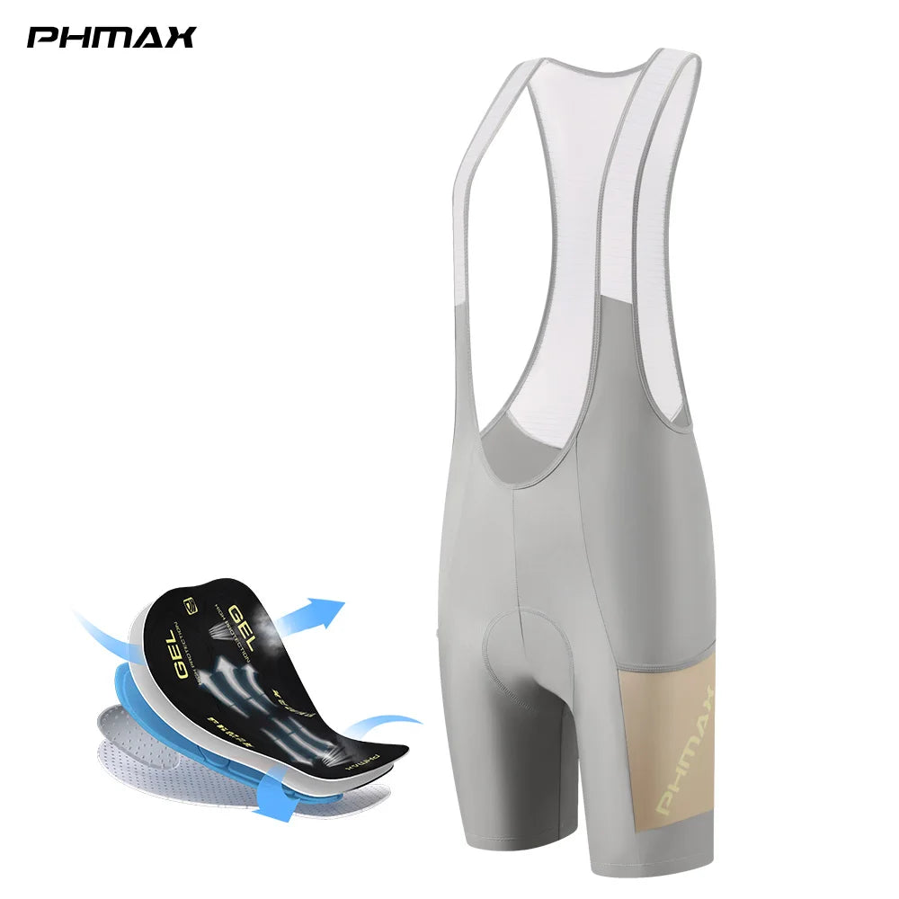 PHMAX Women's Cycling Bib Shorts 5D Silicone Pad Shockproof MTB Road Bike Shorts Breathable Quick Dry Summer Bicycle bib Oasis Select PW-DBK-44504 M