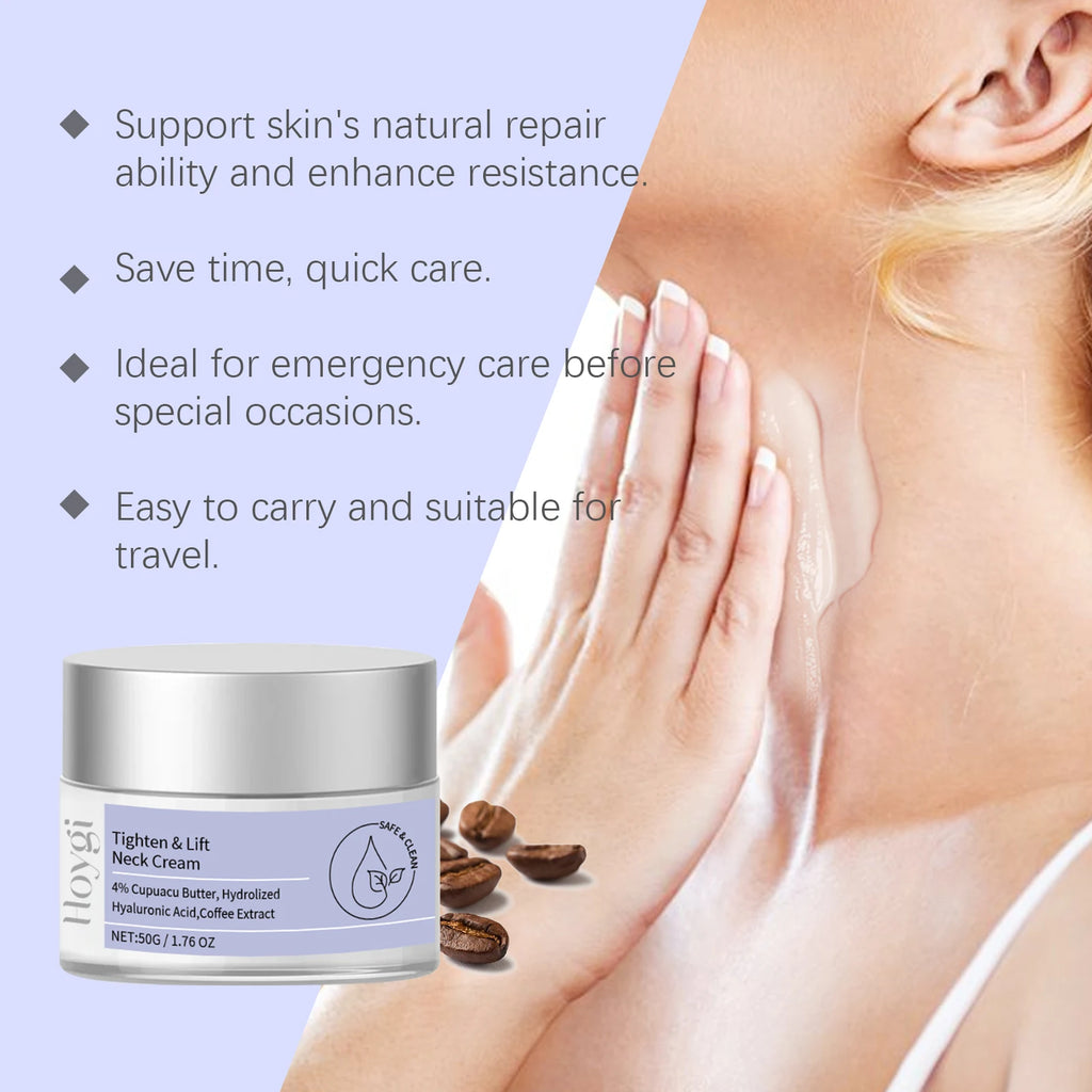 Hoygi Neck Care Cream Moisturizing Fade Wrinkles Firming Lifting Enhance Skin Elasticity Smoothing Non-greasy Neck Care Cream Oasis Select