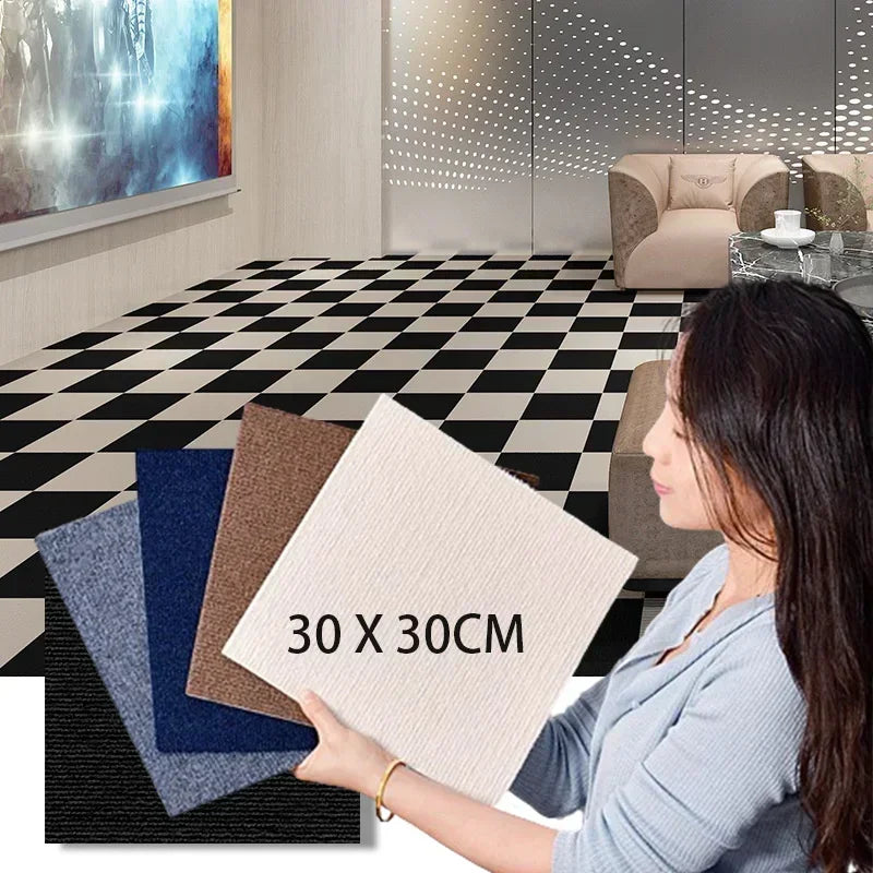 Removable Self-Adhesive Rug Square 30x30cm Peel-Off Adhesive Mat Suitable For DIY Home Decorating Hallway And Indoor Floor Tiles Oasis Select