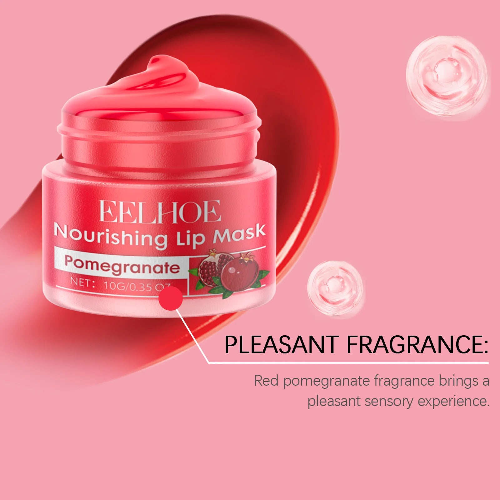 10G Pomegranate Lip Mask Deep Nourishing & Moisturizing Fade Lip Lines Remove Dead Skin Restoring Gloss Smoothing Non-greasy Softening Lip Mask Oasis Select