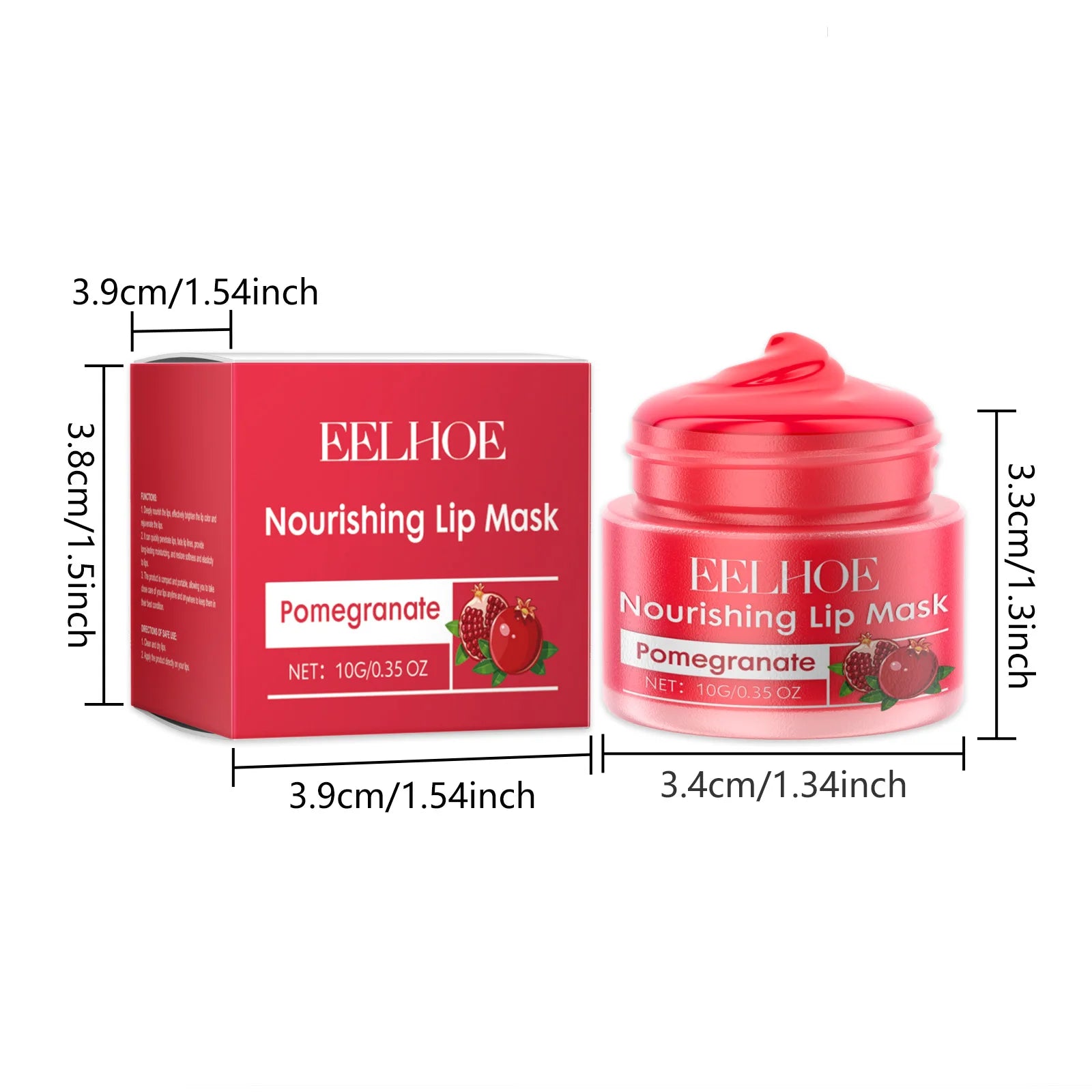 10G Pomegranate Lip Mask Deep Nourishing & Moisturizing Fade Lip Lines Remove Dead Skin Restoring Gloss Smoothing Non-greasy Softening Lip Mask Oasis Select