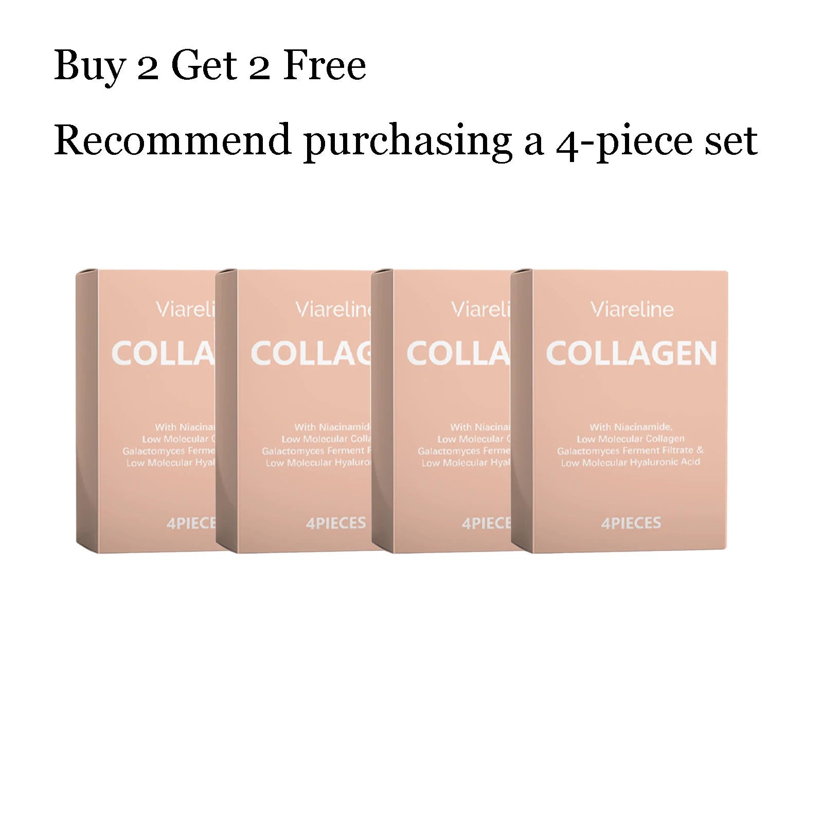 4PCS Collagen Face Mask Deep Hydrating Relief Dryness Soothing Redness Enhance Smoothness Softening Improve Elasticity Face Mask Oasis Select 4 boxes United States