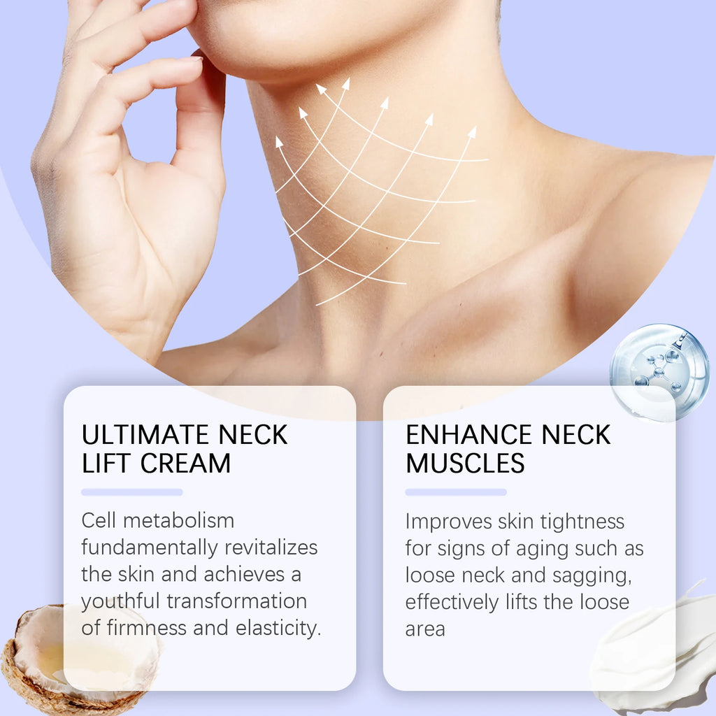 50g Neck Care Cream Deep Nourishing Boosts Skin Elasticity Refreshing Non-greasy Tightening Lifting Fade Fine Lines Hydrating Neck Care Lotion Oasis Select