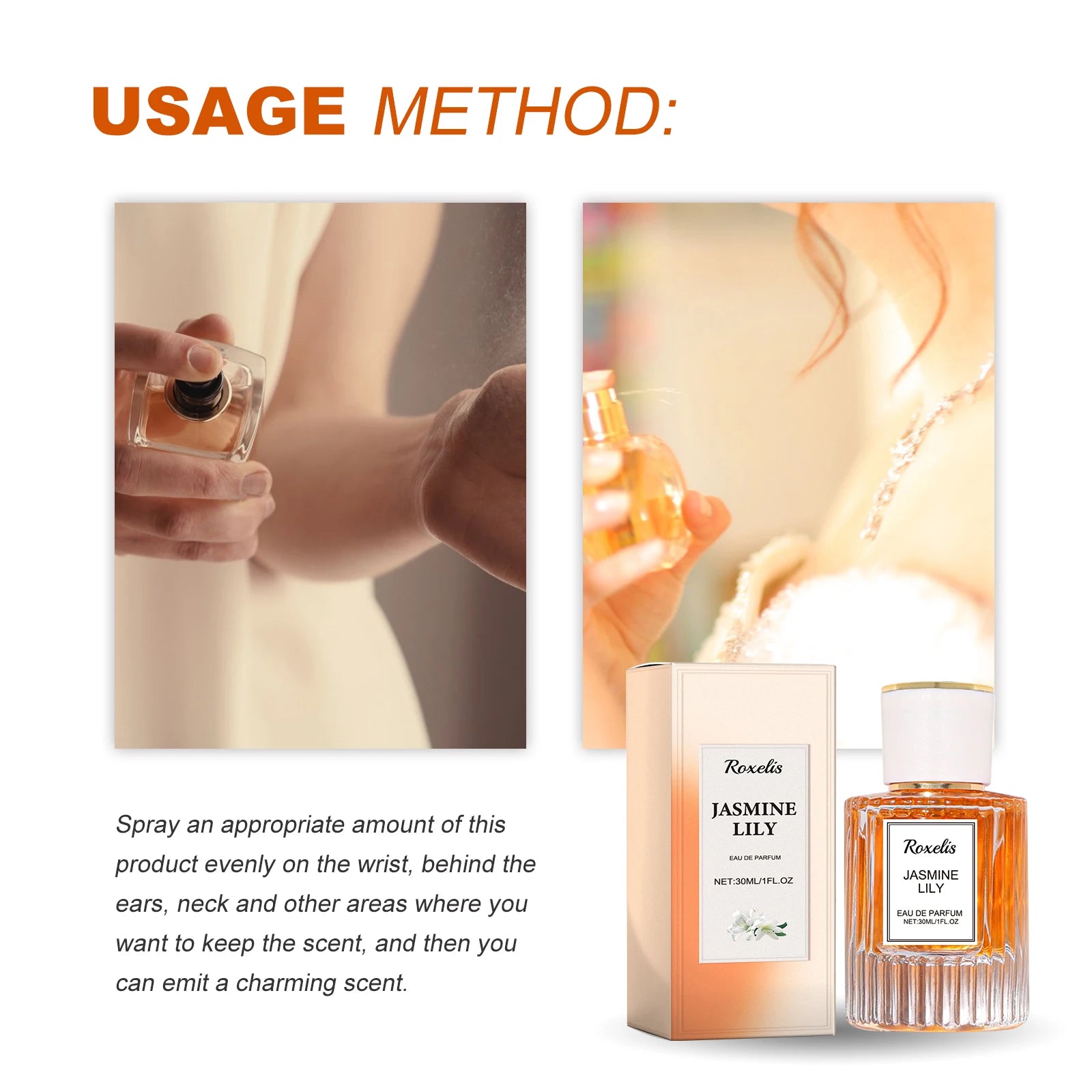 Roxelis Lily Women Perfume Lasting Fresh Fragrance Attractive Improve Self Confidence and Charming Elagant Floral Perfume Oasis Select