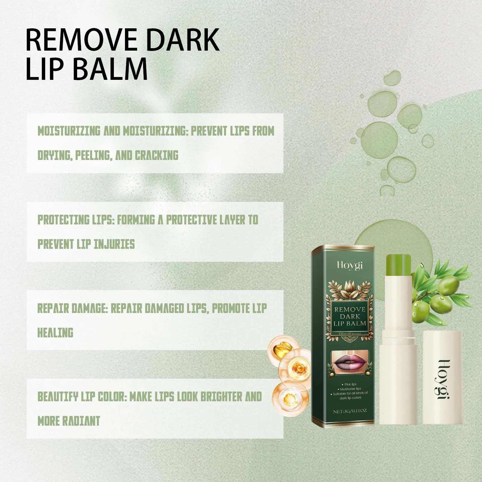 3G Lip Care Balm Deep Moisturizing Anti-chapping Restoring Gloss Fade Fine Lines Repairing Damaged Skin Improve Skin Texture Glowing Lip Balm Oasis Select