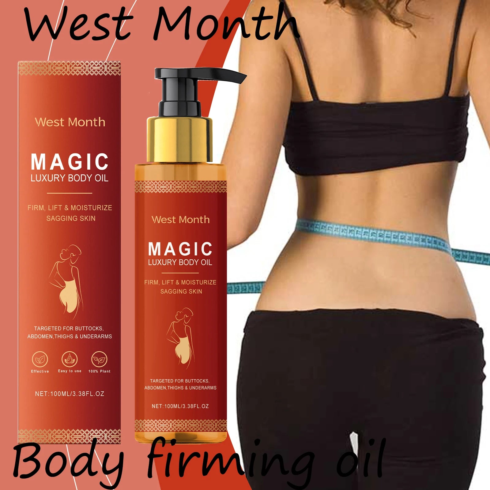 Firming Body Oil Enhance Skin Elasticity Daily Nourishing Reduce Druness Improve Roughness Mild Tightening Body Essential Oil Oasis Select