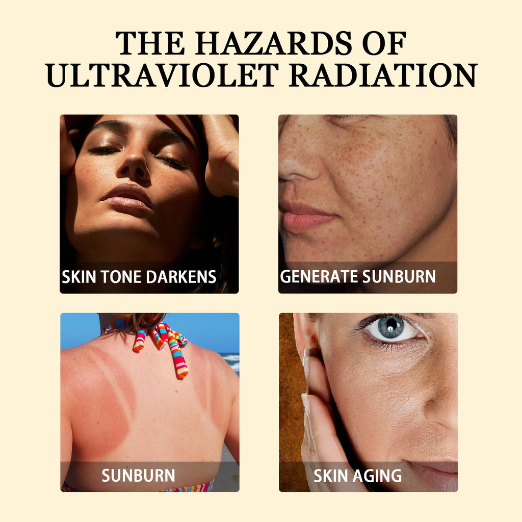 50ML Sunscreen Serum Deep Moisturizing Glowing Skin Enhance Smoothness Prevent Sunburn Non-greasy Prevent Sunburn Repairing Damaged Sunblock Facial Serum Oasis Select