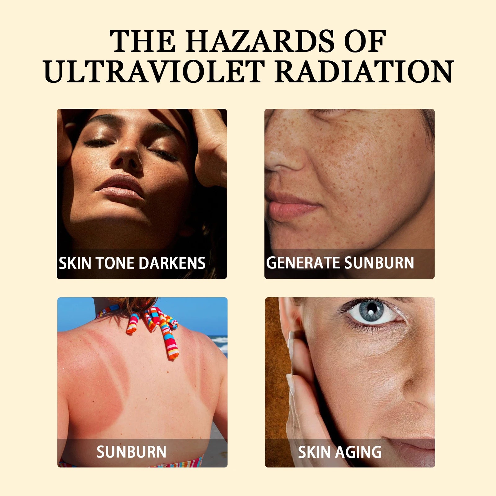 50ML Sunscreen Serum Deep Moisturizing Glowing Skin Enhance Smoothness Prevent Sunburn Non-greasy Prevent Sunburn Repairing Damaged Sunblock Facial Serum Oasis Select