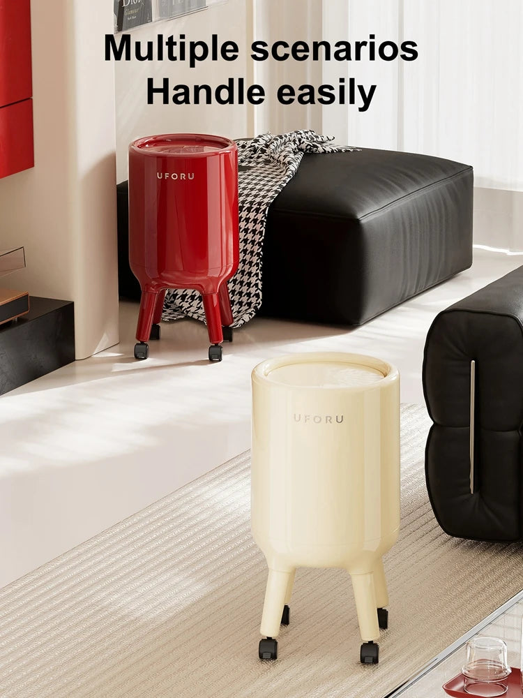 Trash can, large-capacity lidded wastebasket, stylish design, perfect for home decor, kitchen trash can, bathroom wastebasket Oasis Select