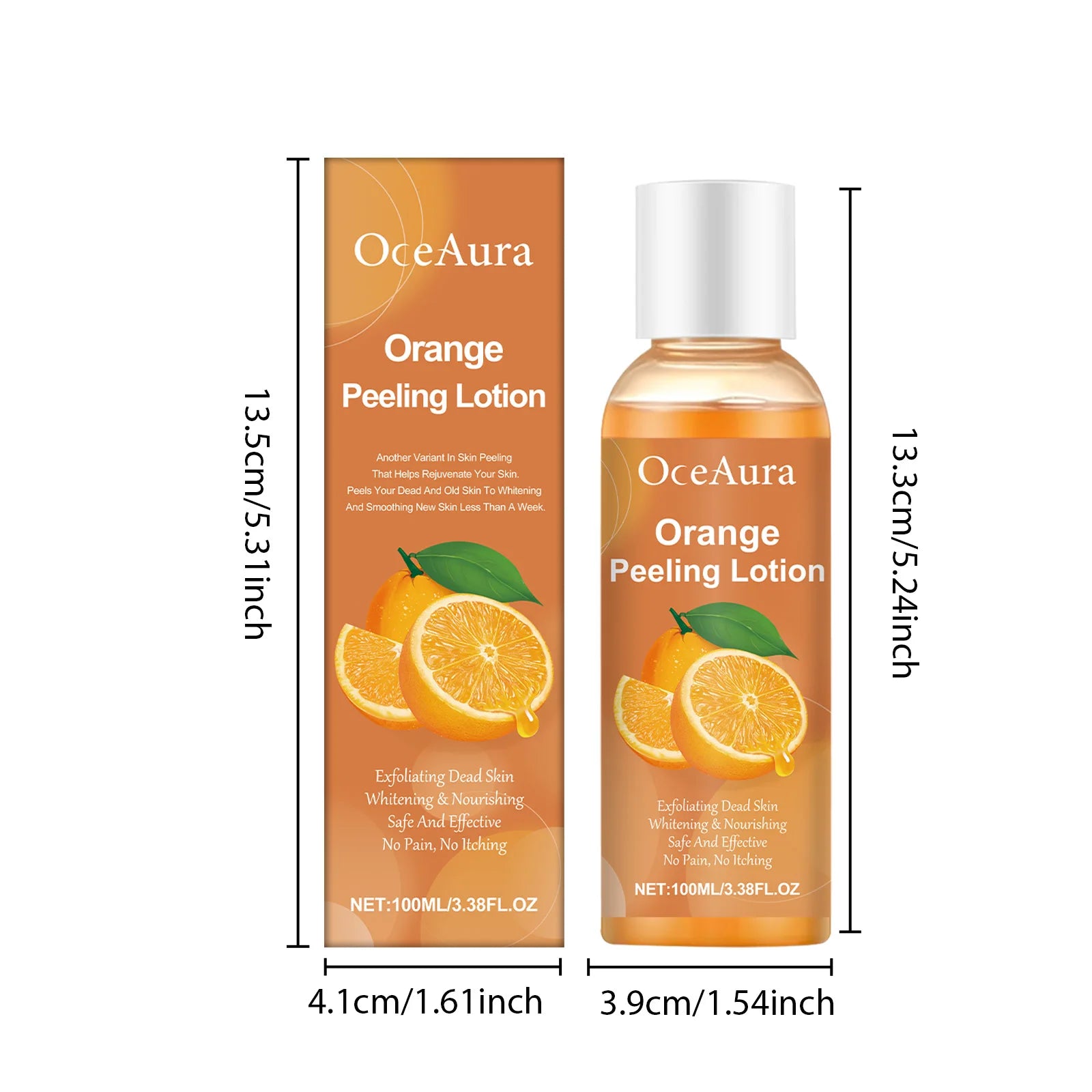 100ML Orange Exfoliating Essential Oil Gentle Dead Skin Remover Hydrating Massage Oil Smoothing Soften Brightening Body Care Oasis Select