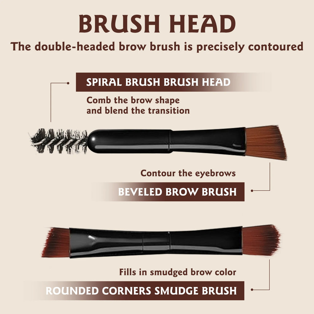 Ocheal 3Color Eyebrow Powder Black Brown Lift Eyebrow Professional Waterproof Cosmetic Eye Shadow Palette with Brush Oasis Select
