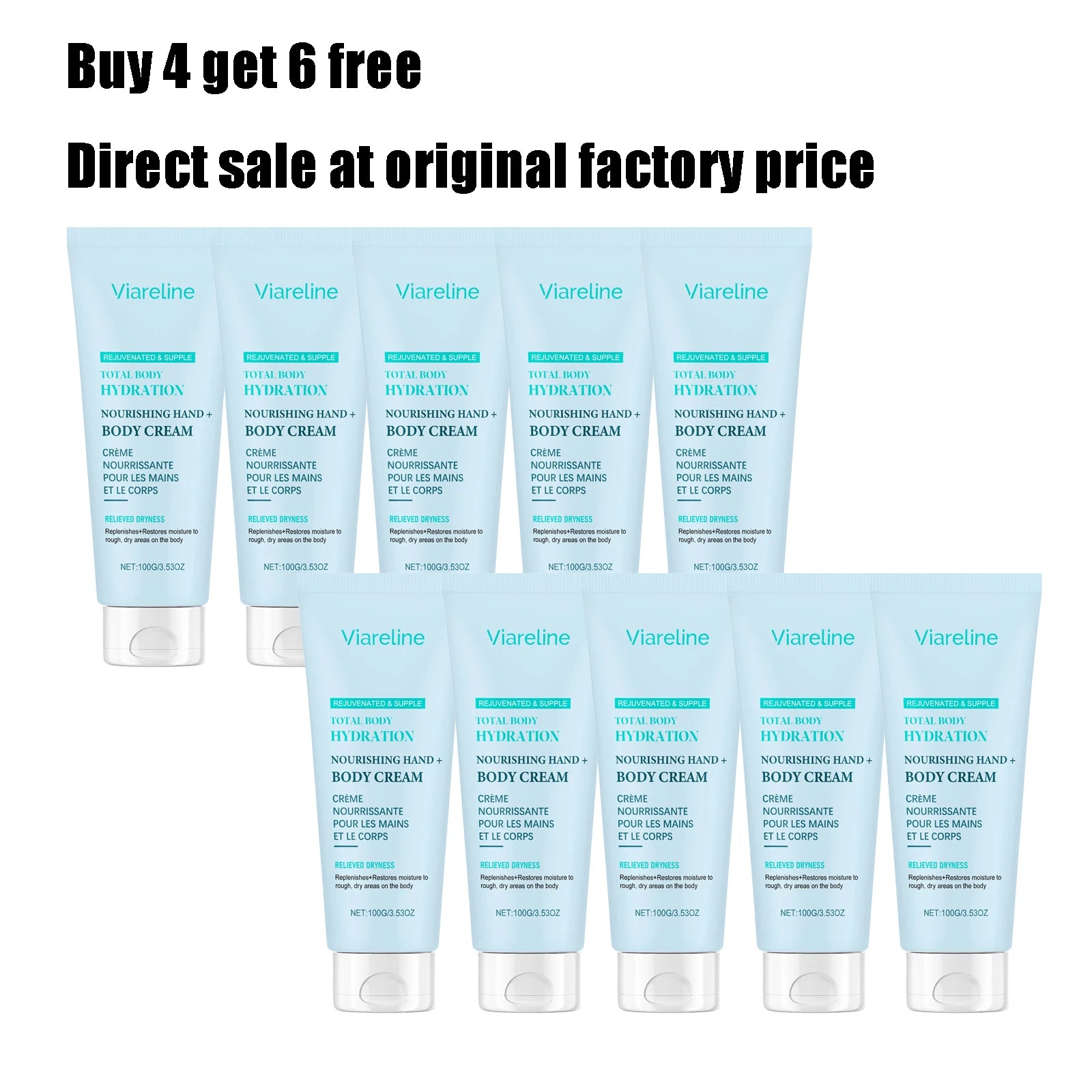 100G Body Lotion Mild Moisturizing Nourishing Balance Skin Tone Enhance Smoothness Anti-oxidant Soften Glowing Body Care Cream Oasis Select 10 pcs United States