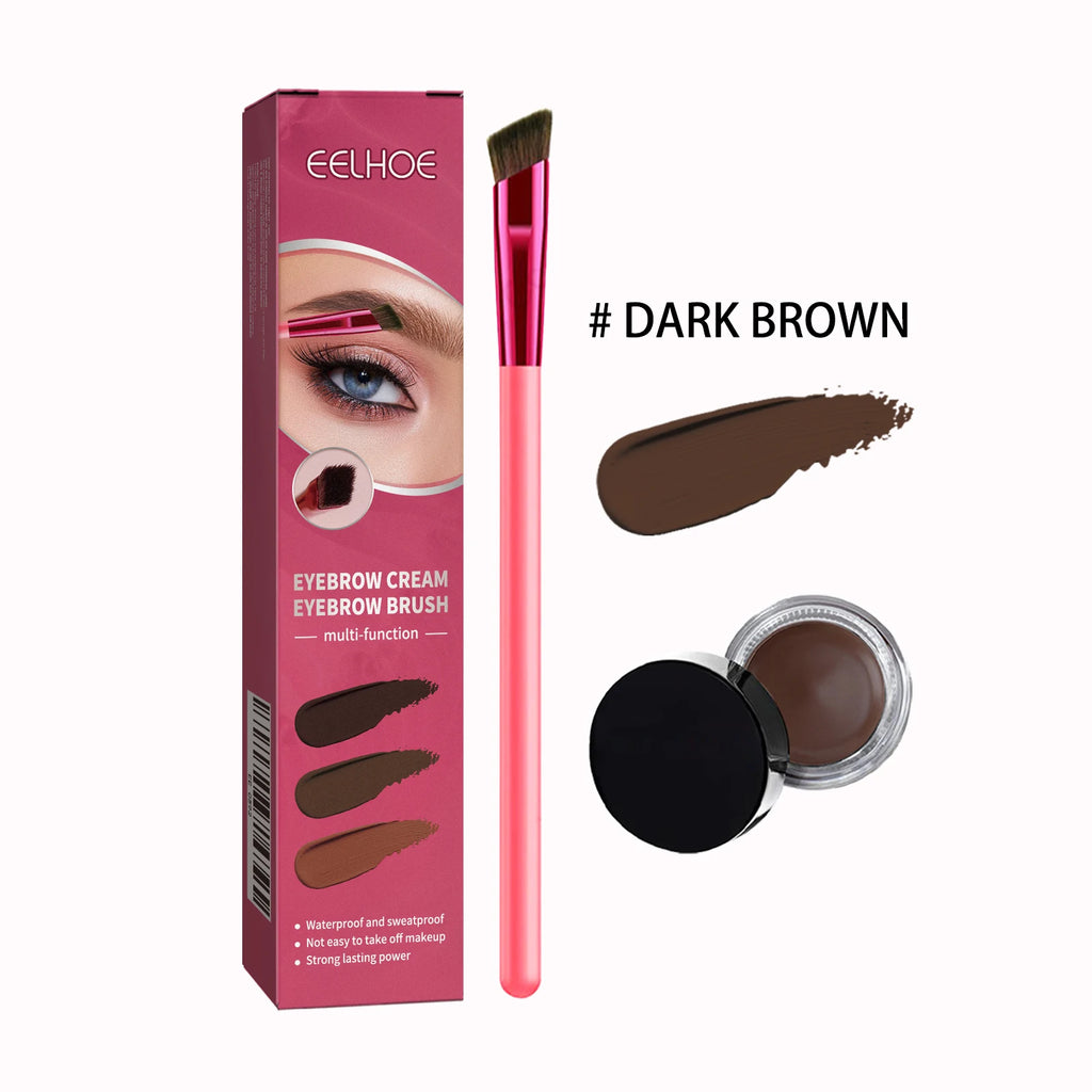 EELHOE Eyebrow Cream Set Multi Function Tint Eyeliner Eyebrows Waterproof Long-lasting Eye Makeup Realistic Eyebrow Makeup Set Oasis Select Dark brown United States