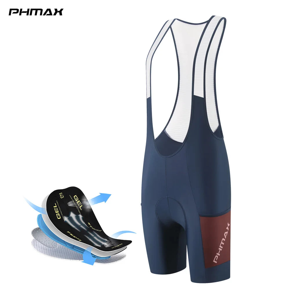 PHMAX Women's Cycling Bib Shorts 5D Silicone Pad Shockproof MTB Road Bike Shorts Breathable Quick Dry Summer Bicycle bib Oasis Select PW-DBK-44502 M