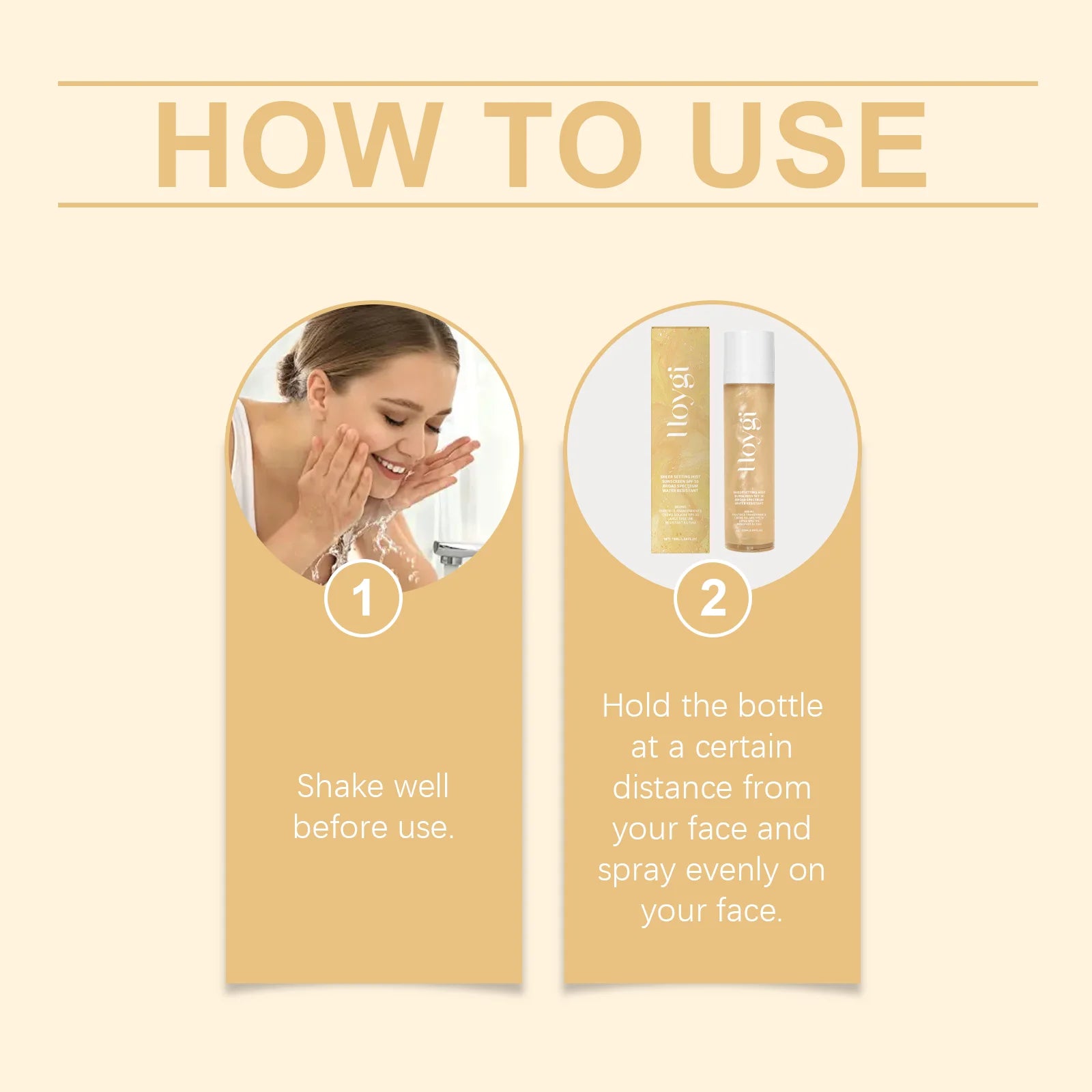 Hoygi Spf 50+ Makeup Setting Sprays Non-greasy Natural Refreshing Anti UV Moisturizing Lasting Oil Control Sunblock Setting Mist Oasis Select