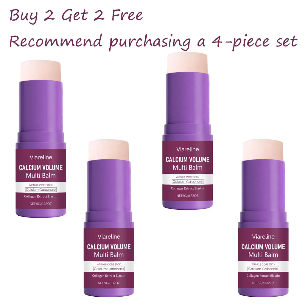 9g Calcium Volume Face Balm Gentle Moisturizing Non-greasy Smoothing Anti-aging Firming Collagen Face Cream Stick for Neck Faces Oasis Select 4 pcs United States