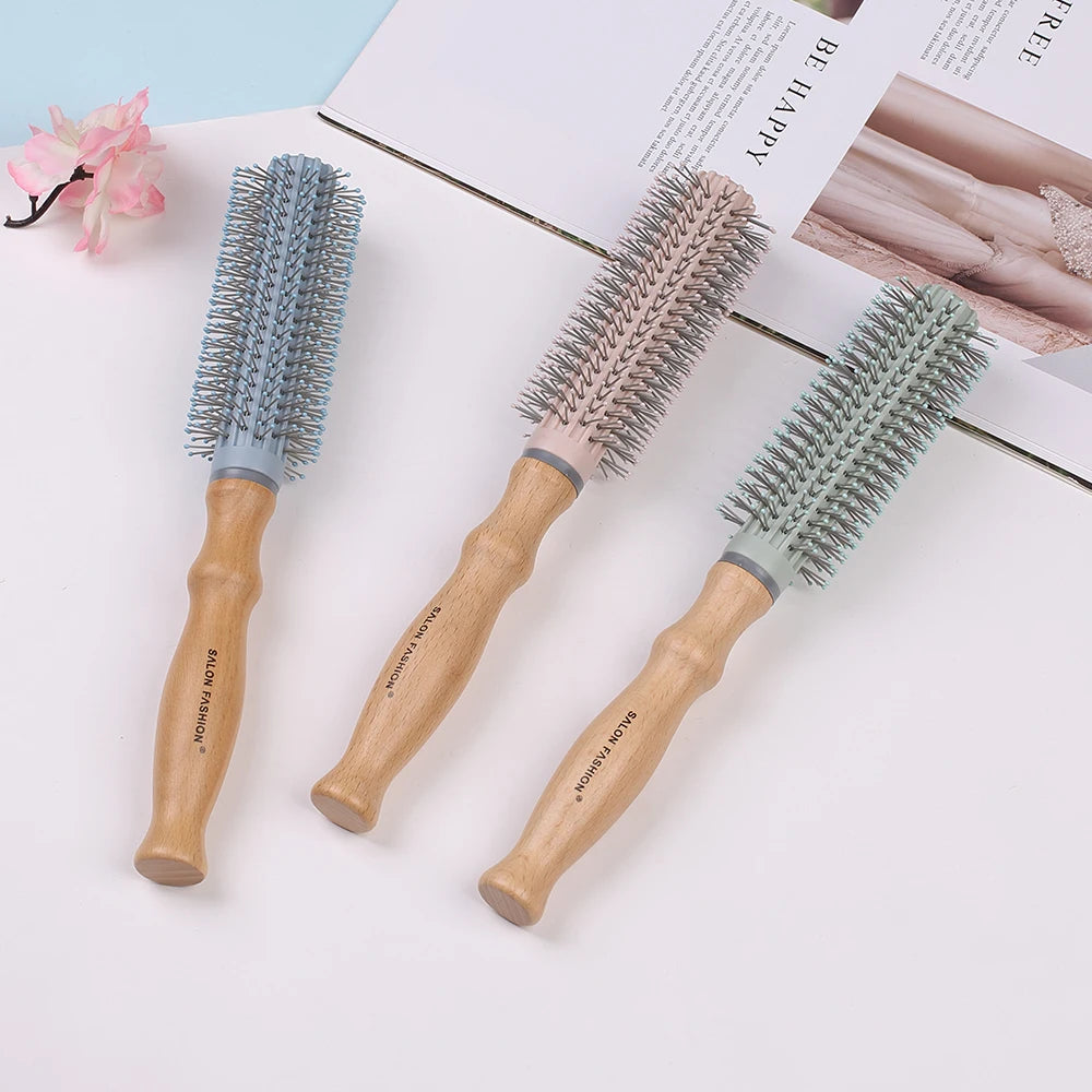 Wooden handle hair comb Hair Curling Brush Anti Static Air Cushion Brush Anti Detangling HairBrush Salon Styling Hair Tools Oasis Select