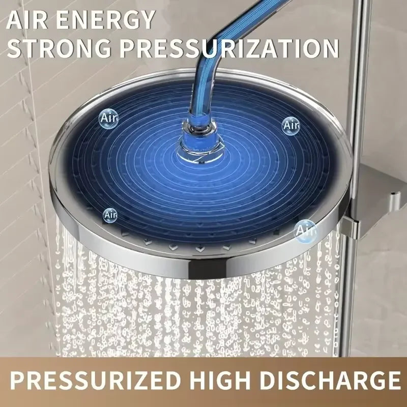 25cm Top Spray Large Water Volume Booster Shower Head Pressurized Single Head Home Bathroom Shower Head Oasis Select