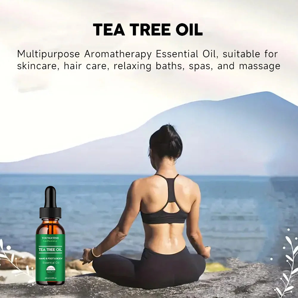 Tea tree essential oil for skin care, massage, shower, diffuser relaxing essential oil for face, body, nails, hair, skin care Oasis Select