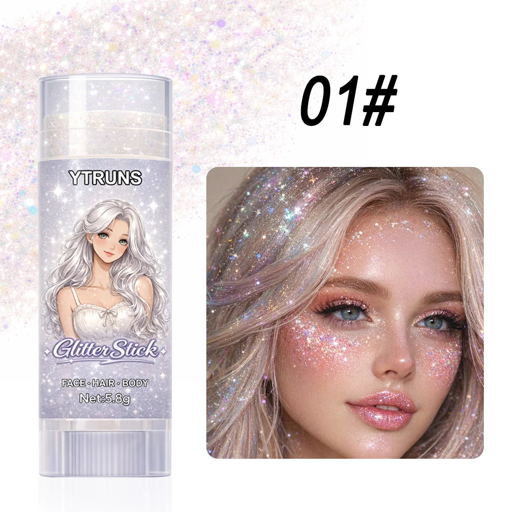 Glitter Gel Stick – Star Chunky Body & Face Shimmer, Waterproof