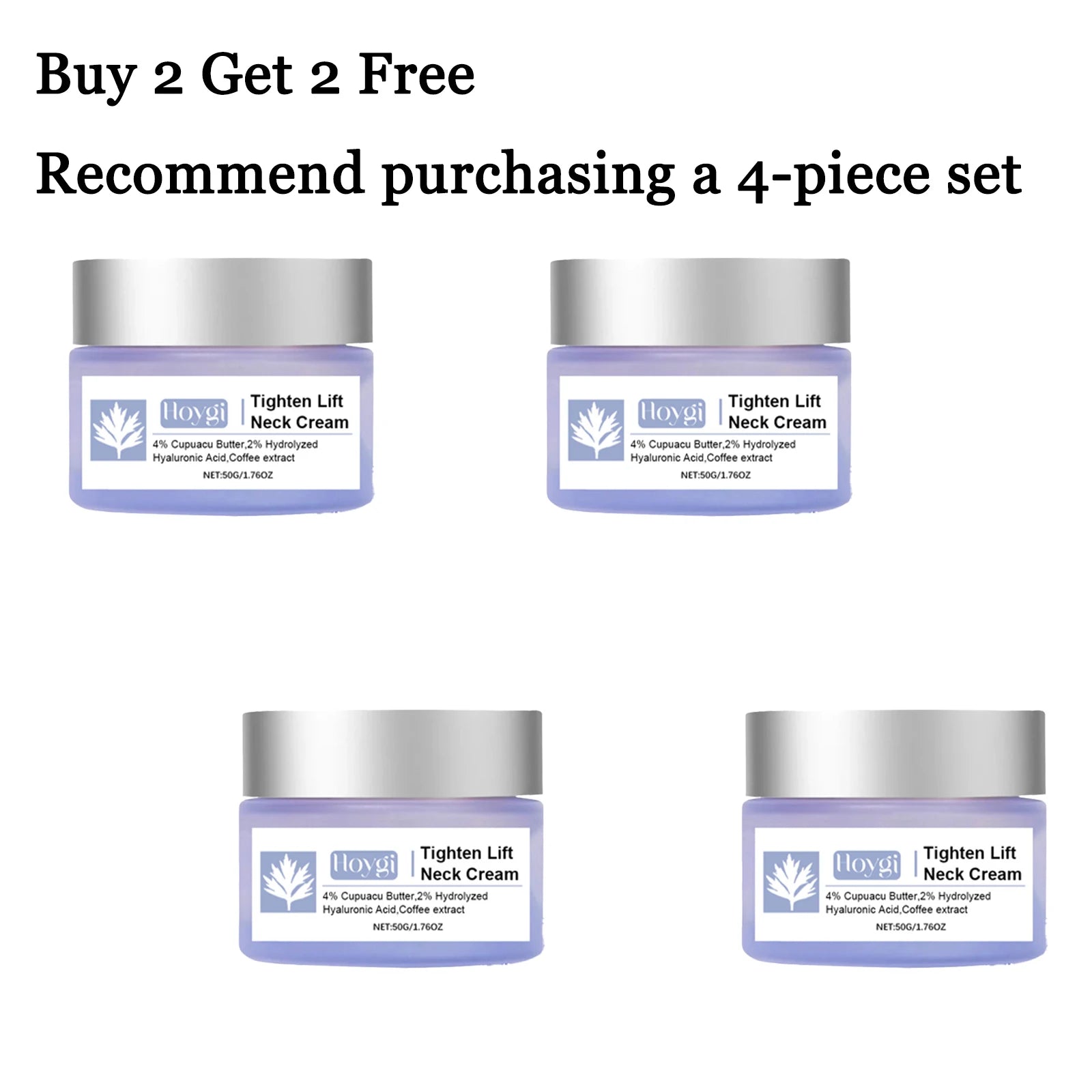 50g Neck Skin Care Cream Moisturizing Nourishing Pores Enhance Skin Elasticity Firming Refreshing Non-greasy Glowing Tightening Neck Lotion Oasis Select 4 pcs United States