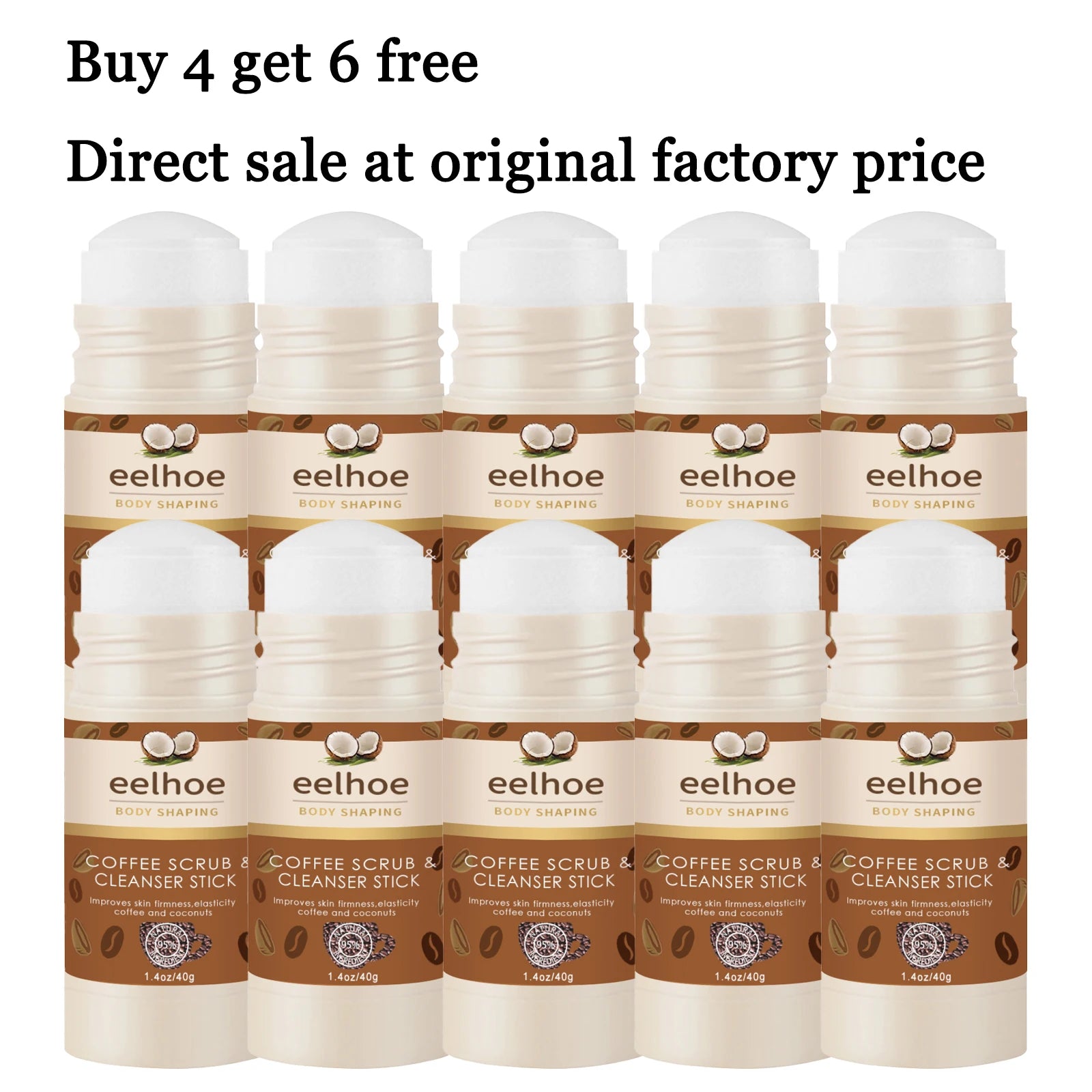 40g Coffee Body Scrub Gentle Remove Dead Skin Non-tight Enhance Smoothness Moisturizing Boosts Skin Elasticity Tightening Glowing Body Scrub Oasis Select 10 pcs United States