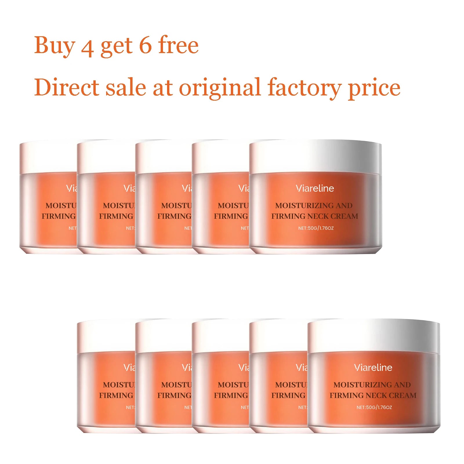 50G Moisturizing Neck Skin Cream Daily Nourishing Reduce Sagging Massage Enhance Skin Elasticity Firming Soften Neck Care Lotion Oasis Select 10 pcs United States