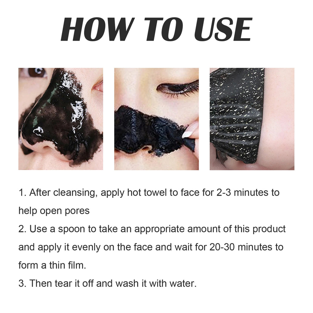 Bamboo Charcoal Blackhead Remover Mask Deep Cleaning Dirts Purifying Shrink Pore Oil Control Exfoliating Peeling Facial Mud Mask Oasis Select